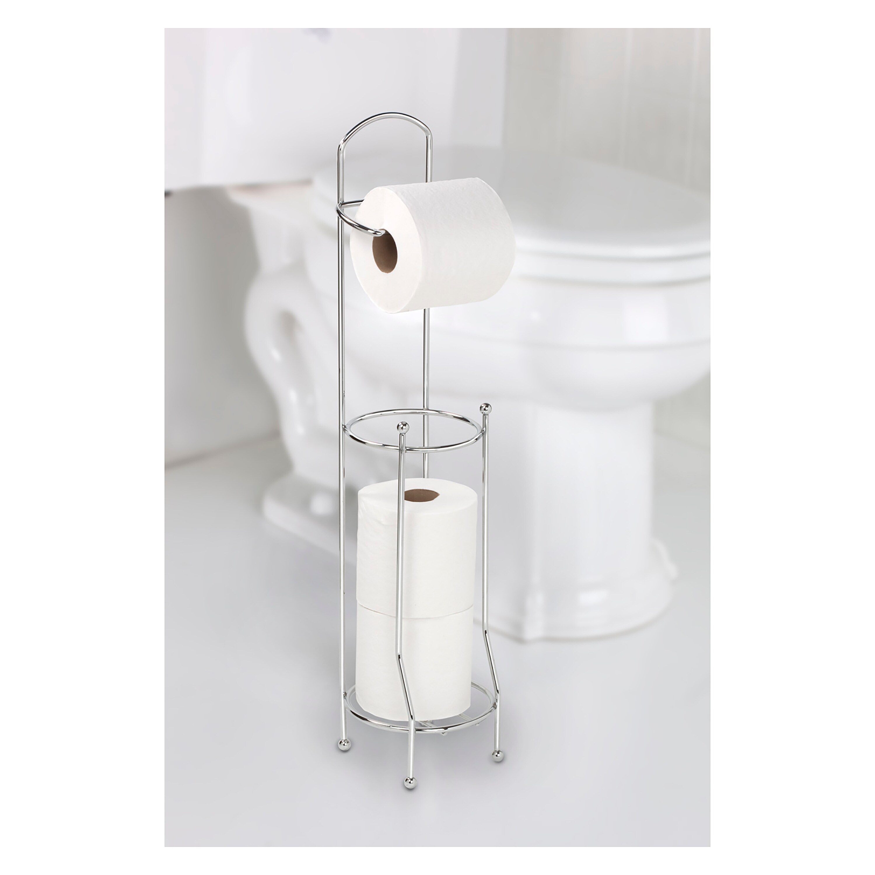 Bath Bliss Toilet Paper Reserve and Dispenser in Chrome