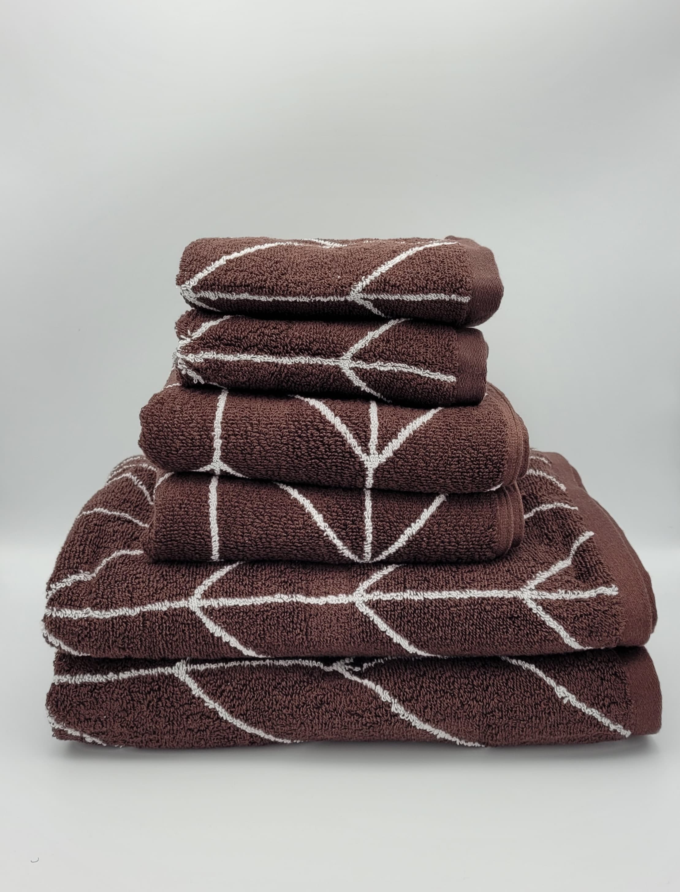 Design Imports FBA43931 Brown Bath Towels - Set of 4