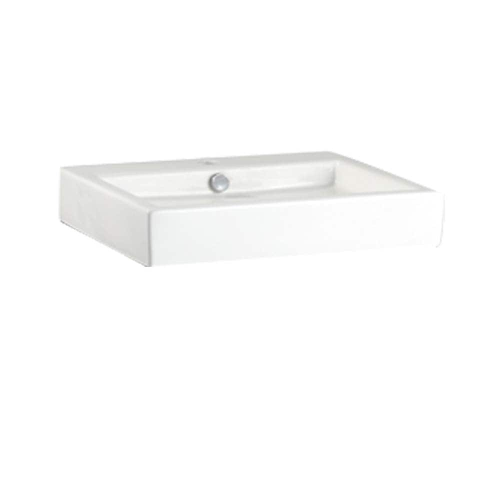 allen + roth White Drop-In Rectangular Traditional Bathroom Sink (21.26-in  x 18.5-in) at