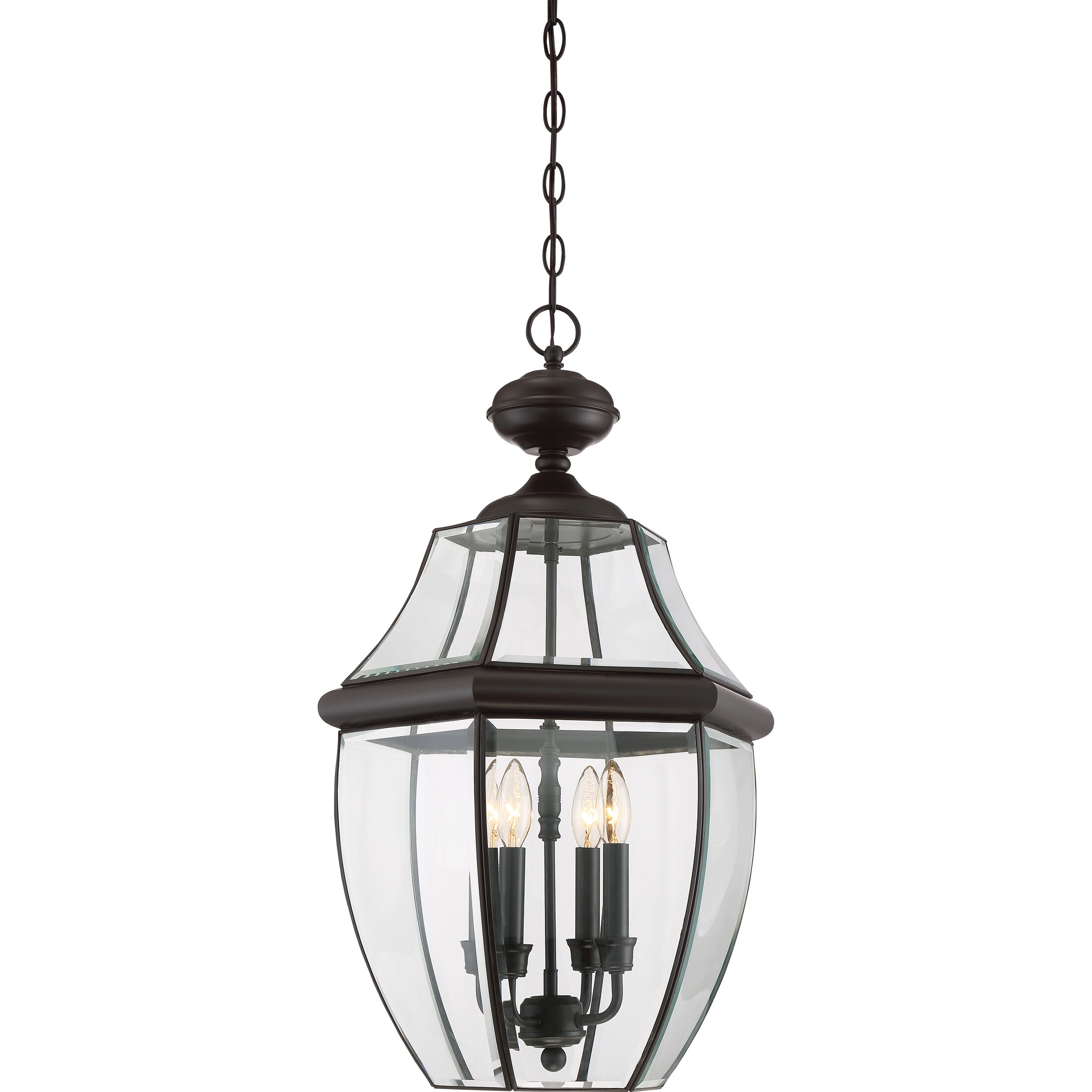 Quoizel Newbury 4-Light Medici Bronze Traditional Lantern Outdoor ...