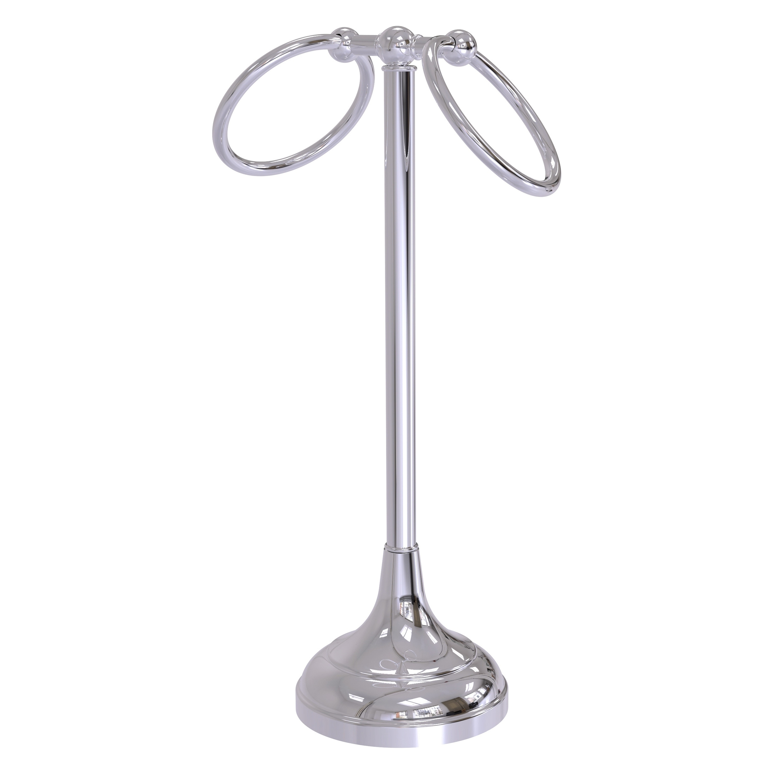 Allied Brass TR-12-PC Tribecca Polished Chrome Freestanding countertop Double Towel Ring