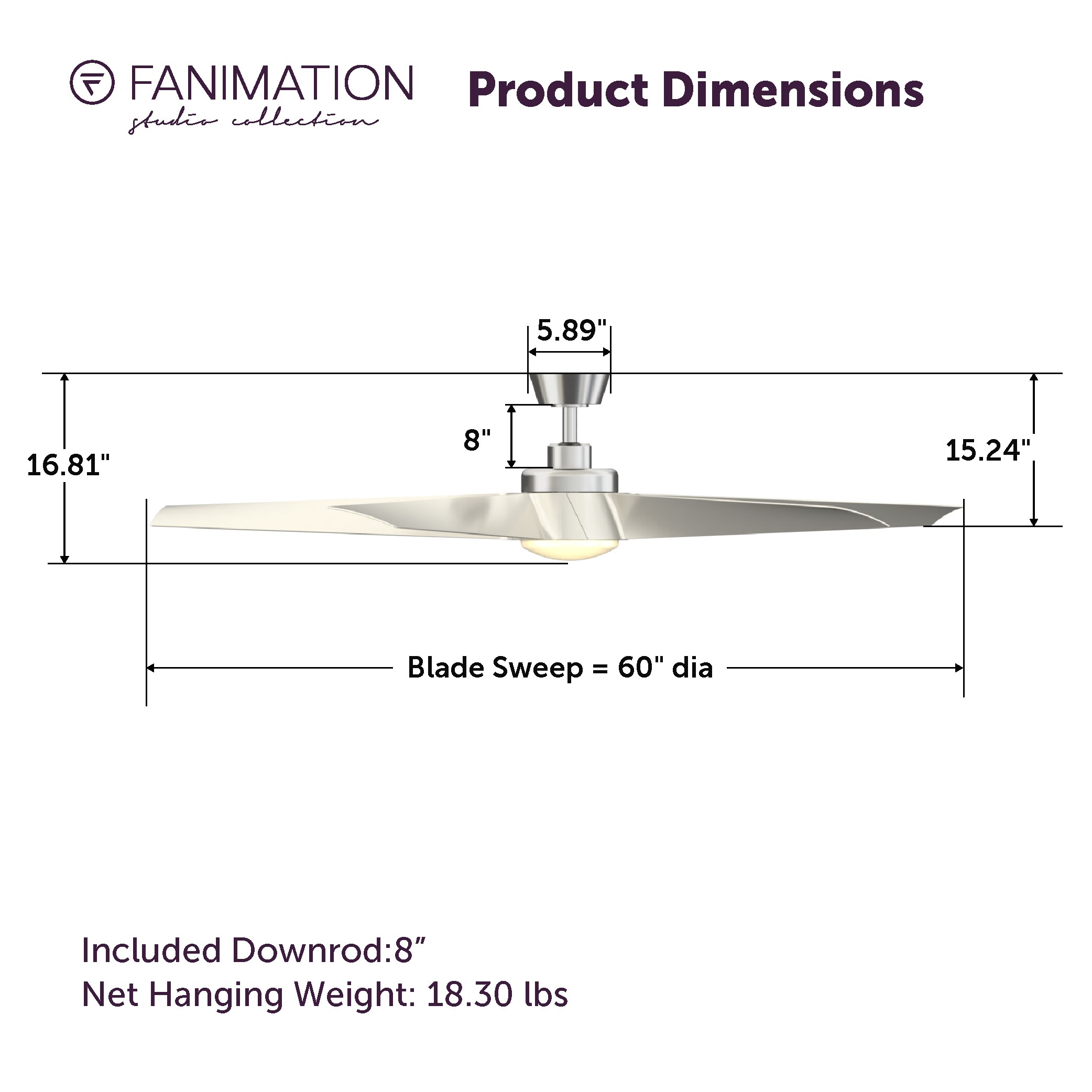 Fanimation Studio Collection LP7614LBN Ceiling-Fans - View #11