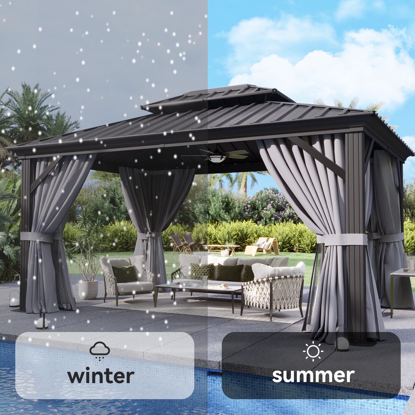 AOXUN AX-014GL41 Wood-Resin-Gazebos - View #10