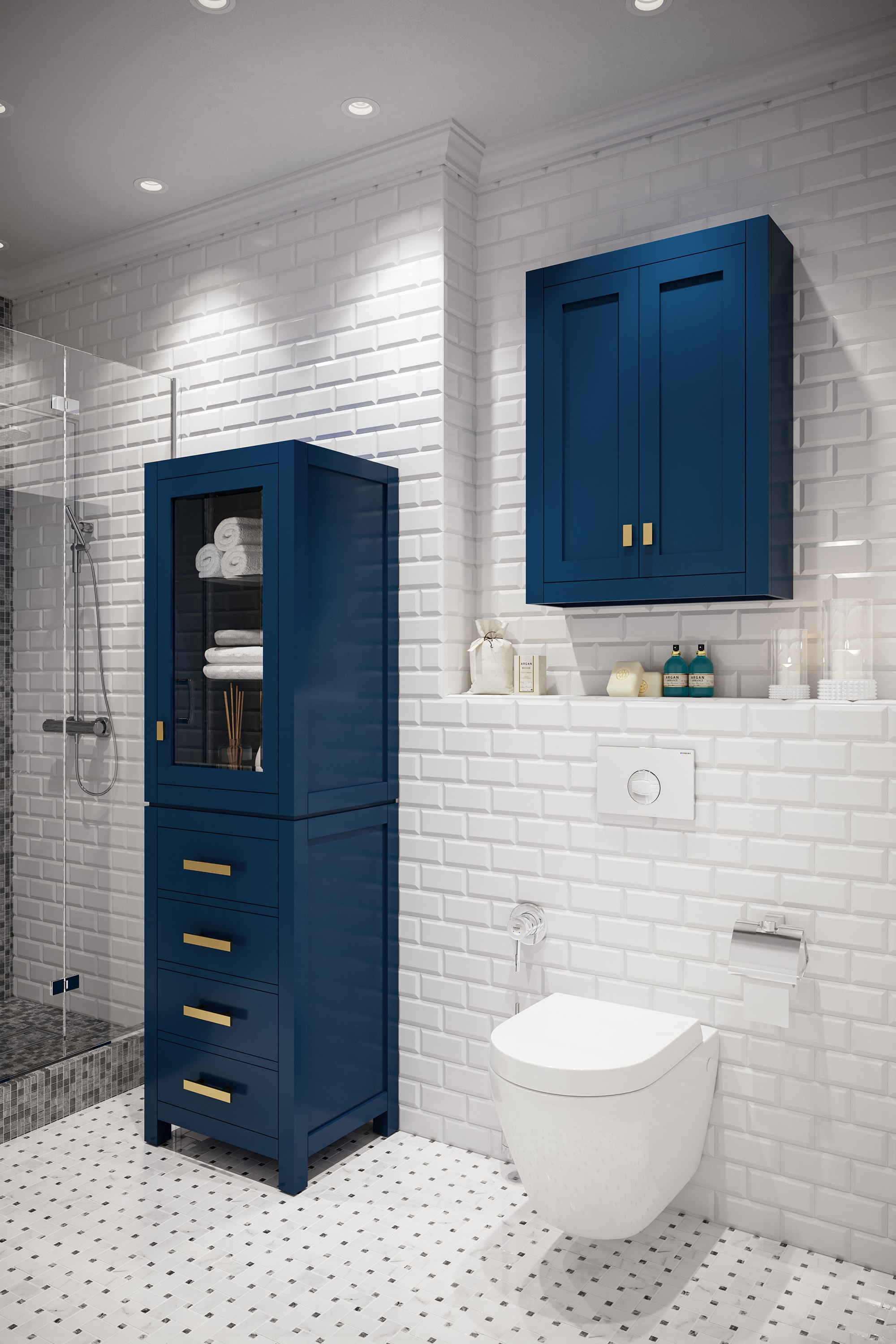 Water Creation MADISON-LC-MB Bathroom-Shelves - View #3