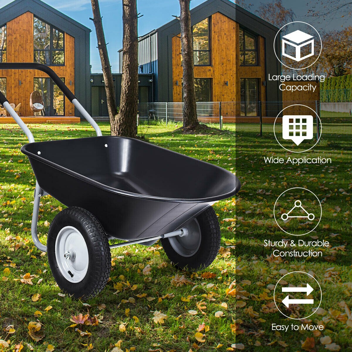 WELLFOR TSG35154BK wheelbarrow - View #7