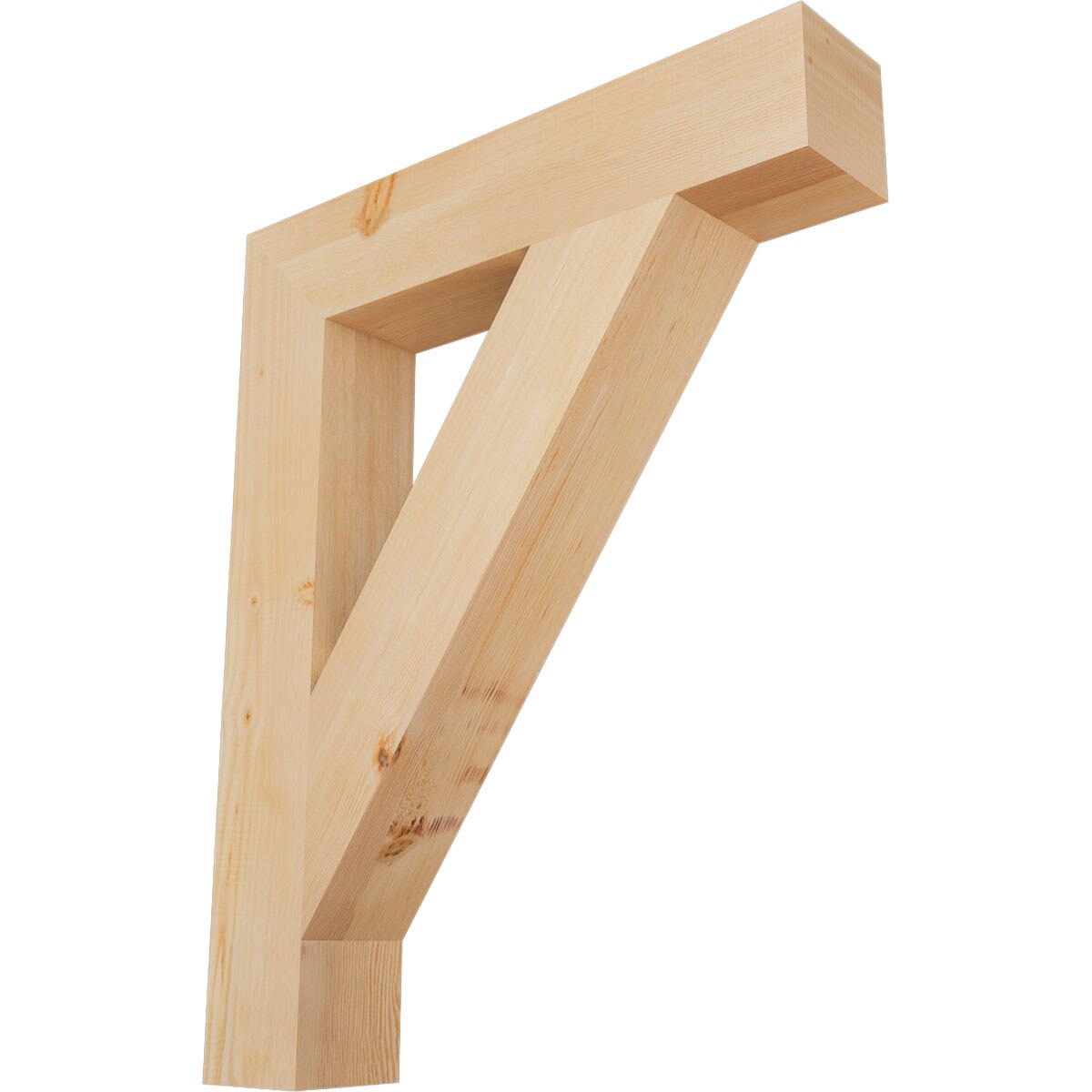 Ekena Millwork BKT06X32X40TRA05SDF Traditional block smooth 5-1/2-in x 32-in x 40-in Douglas fir Brown Wood Standard bracket