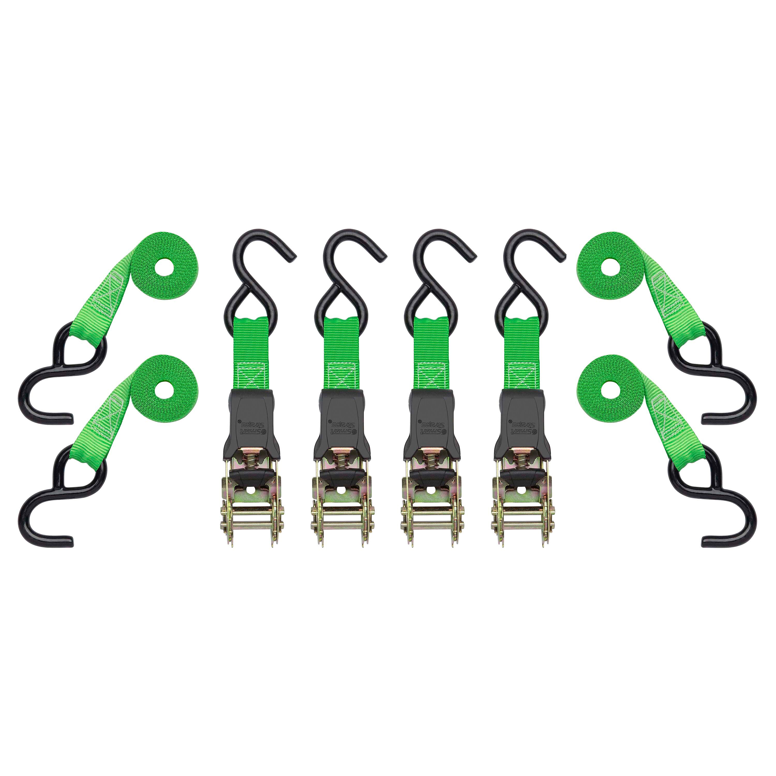 SmartStraps 1-in x 10-ft Ratchet Tie Down 1500-lb Break Strength (4-Pack)