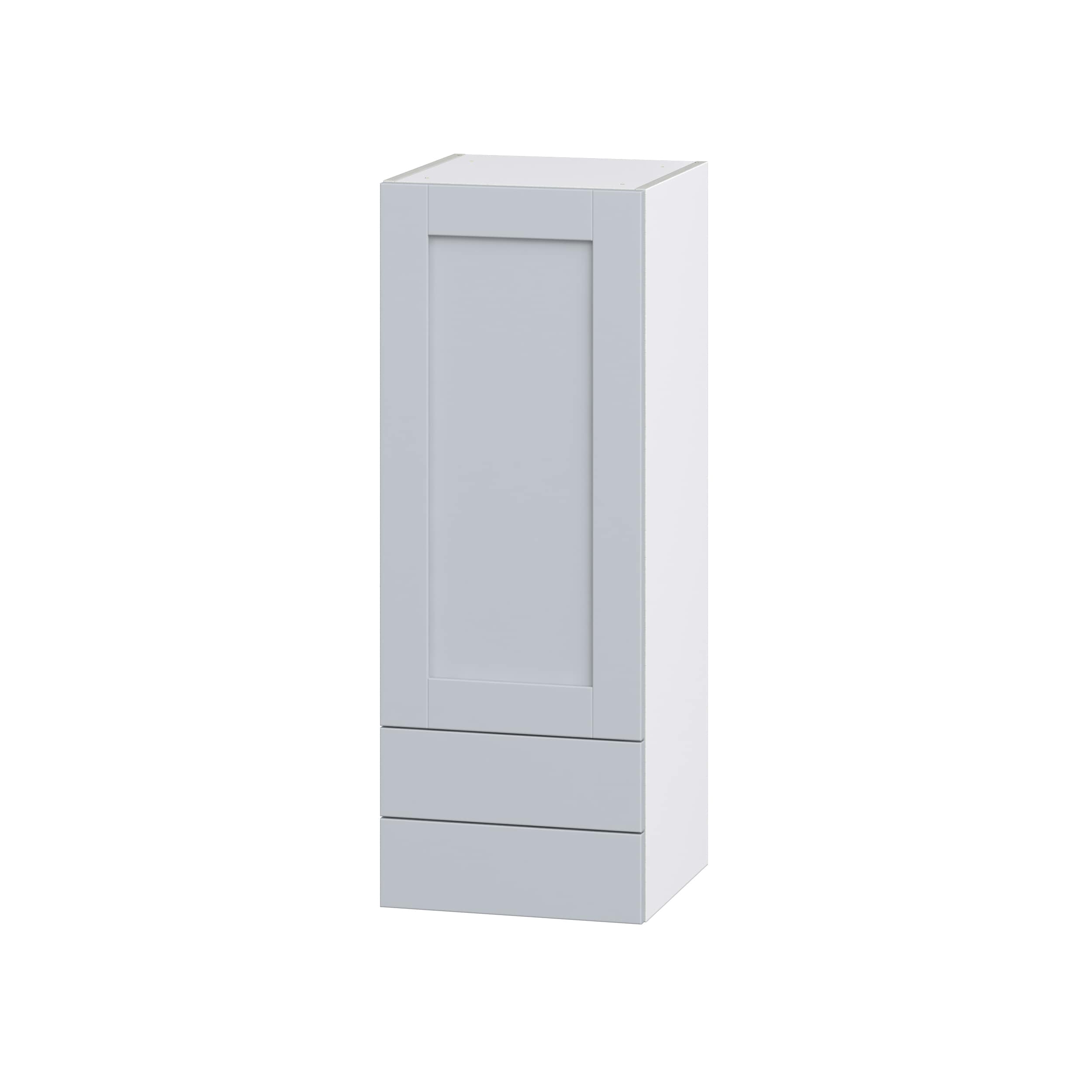 Hugo&Borg DSW1540B(L/R)-CH Charlesberg 15-in W x 40-in H x 14-in D Light Gray 2 -Drawers Wall Fully assembled Cabinet (Recessed Panel Shaker)