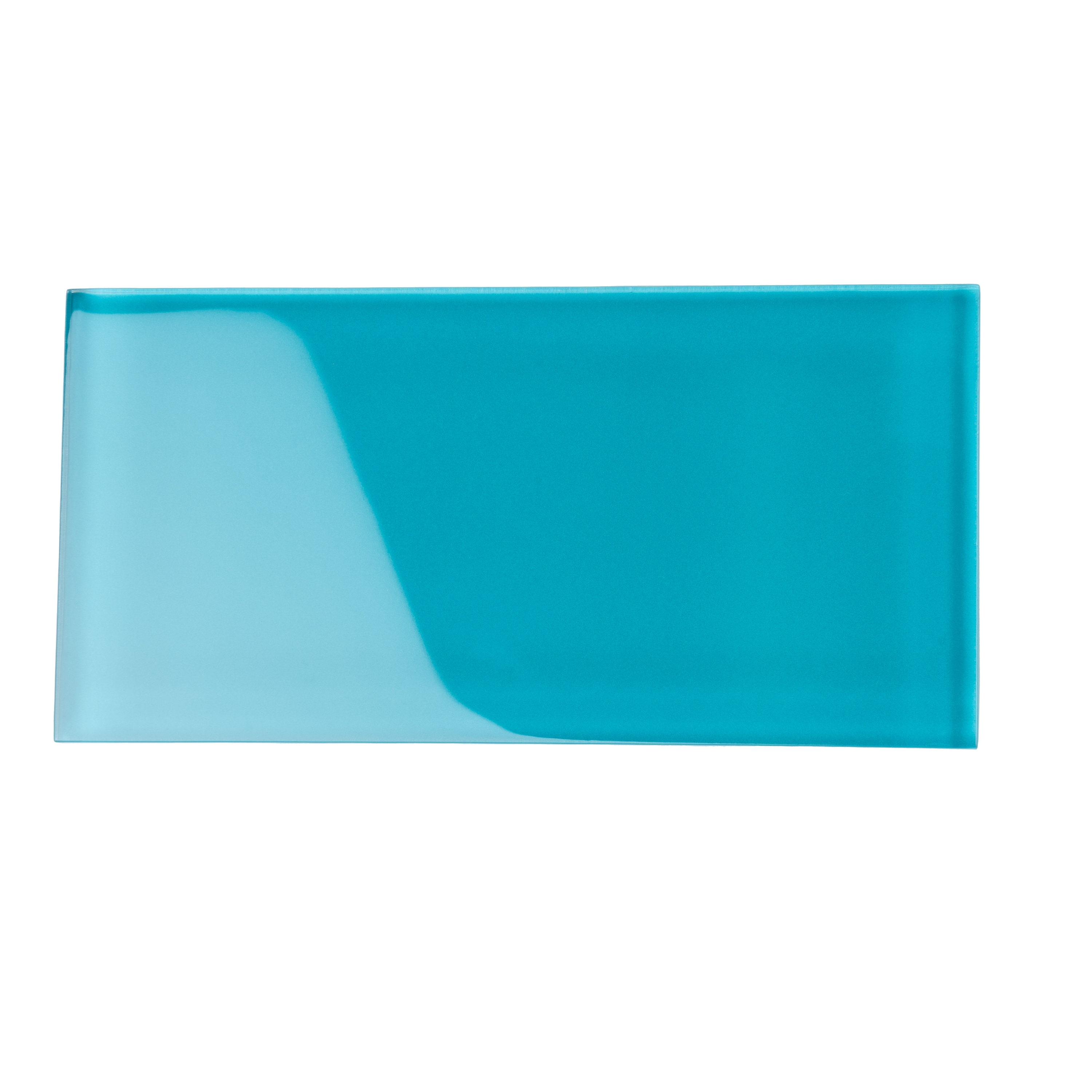 Apollo Tile Colorway Cerulean Blue 3 In X 6 In Glossy Glass Brick