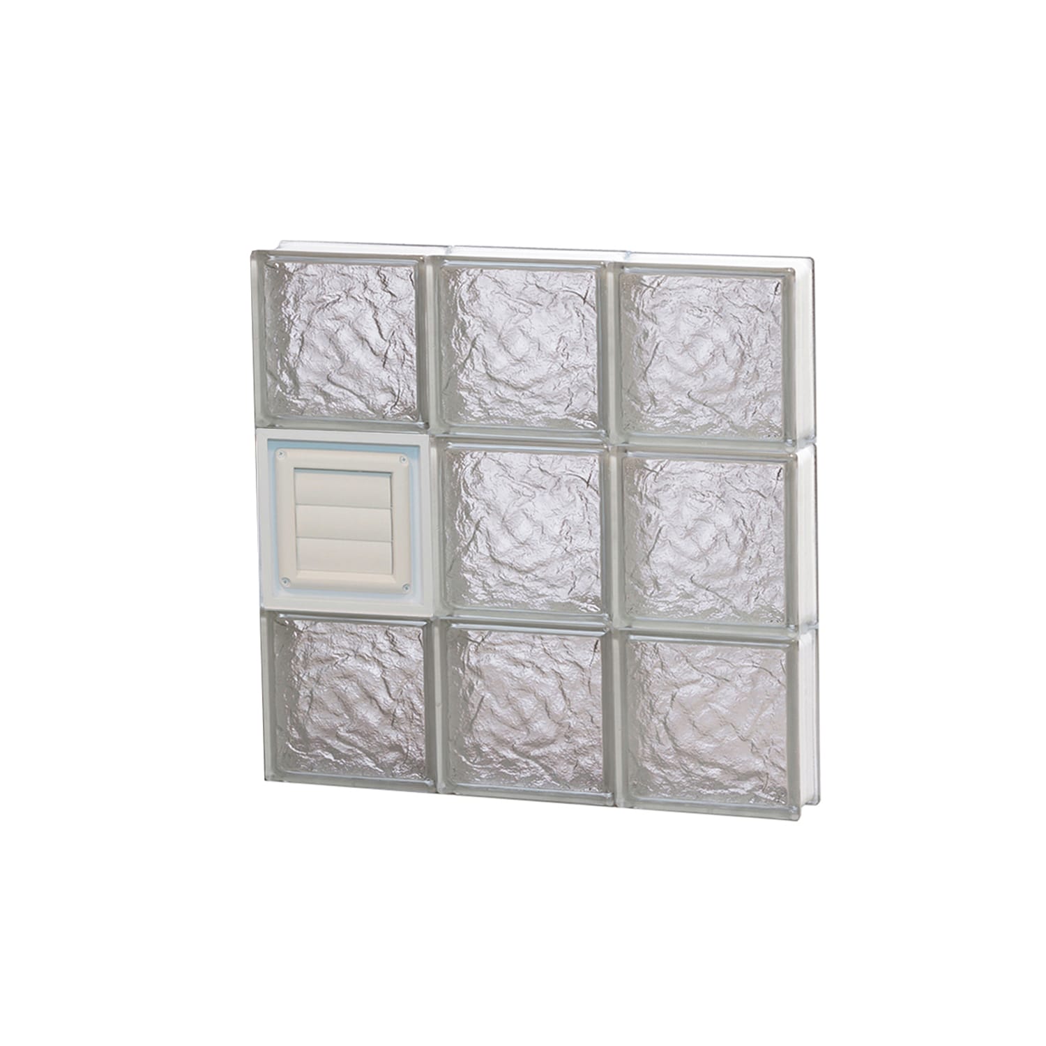 REDI2SET D1818IS Ice Glass 17-1/4-in x 17-1/4-in Frameless Replacement Dryer vent Glass Block Window