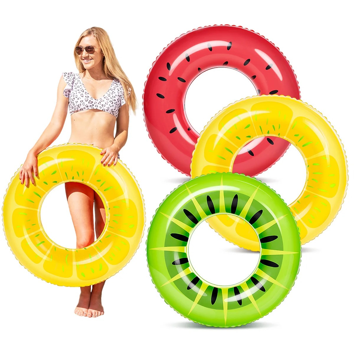 Joyfy 40001-B 32.5-in x 32.5-in 1 -Seat Lemons Pool noodle 3 -Pack
