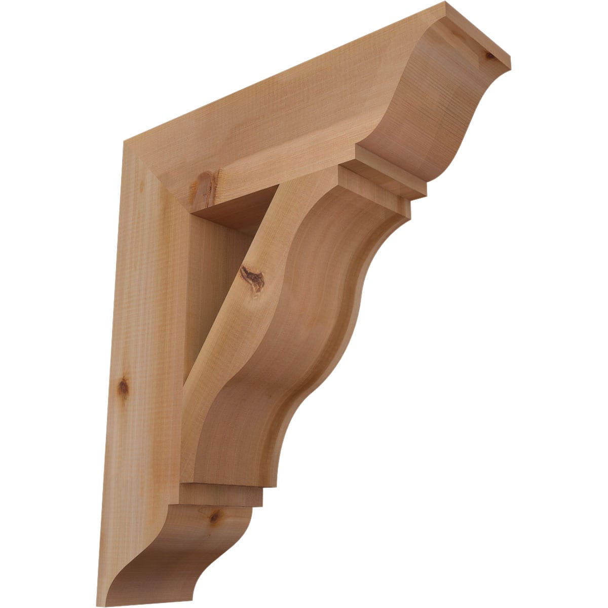 Ekena Millwork BKT06X22X26FST01SWR Funston traditional smooth 5-1/2-in x 22-in x 26-in Western red cedar Brown Wood Standard bracket