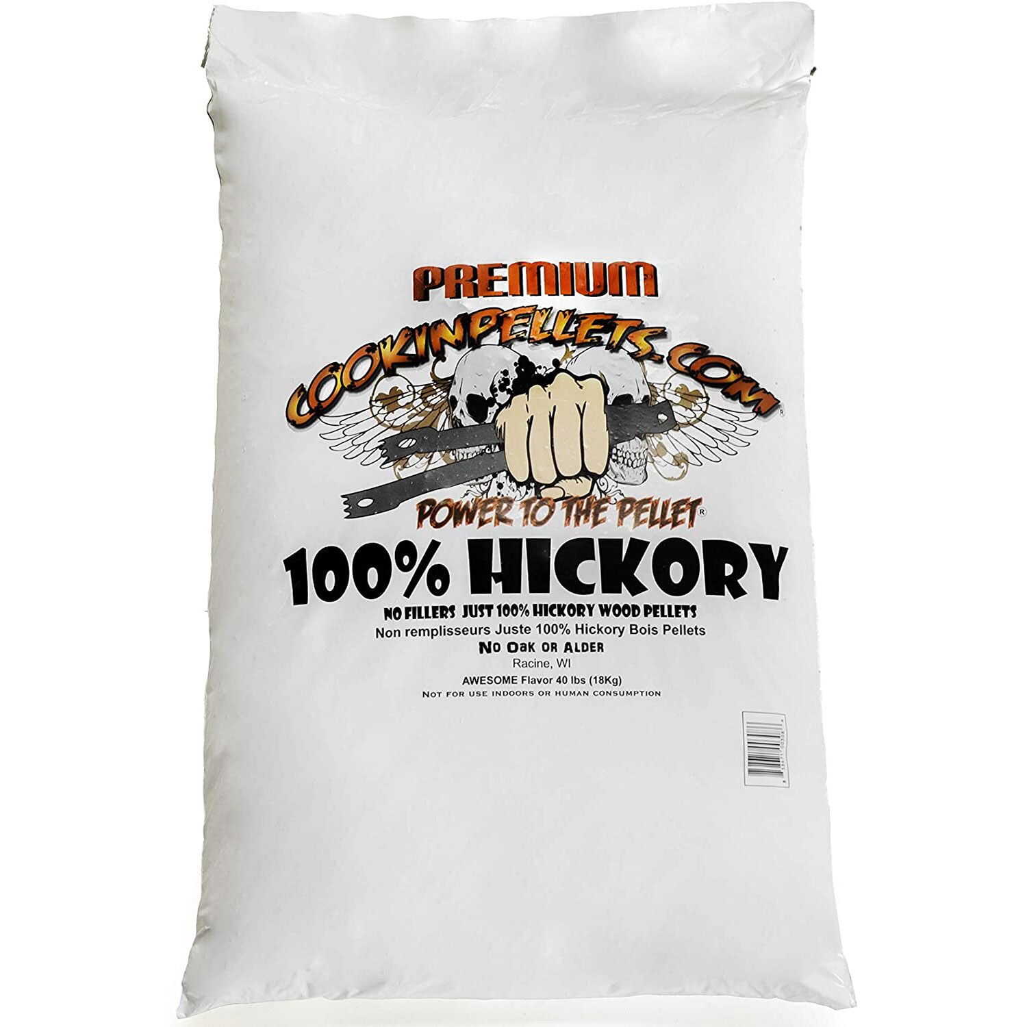 Smokehouse 9760-050-0000 BBQ Pellets 40# Bag Hickory 