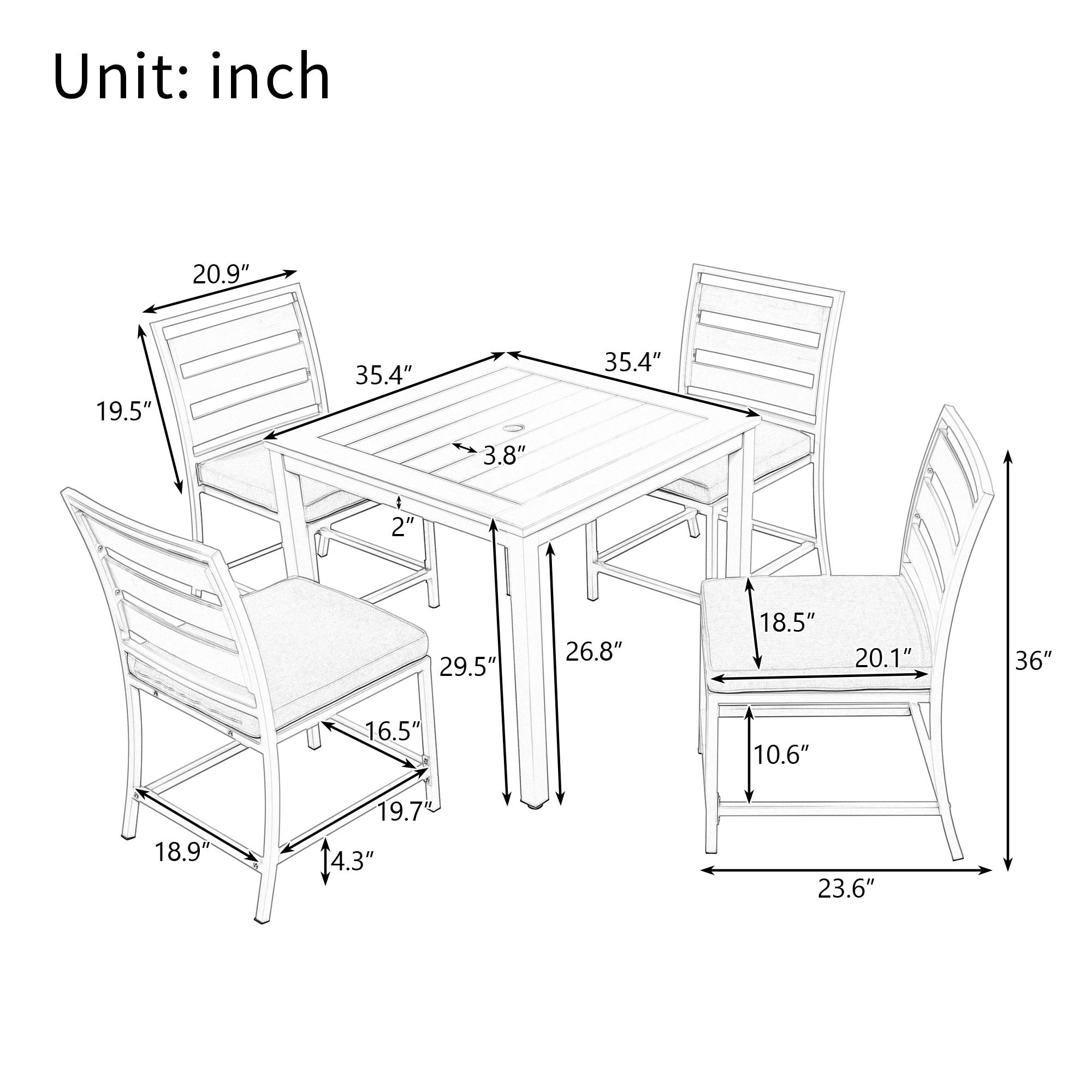 Bayfeve BFUS-334E Patio-Dining-Sets - View #7