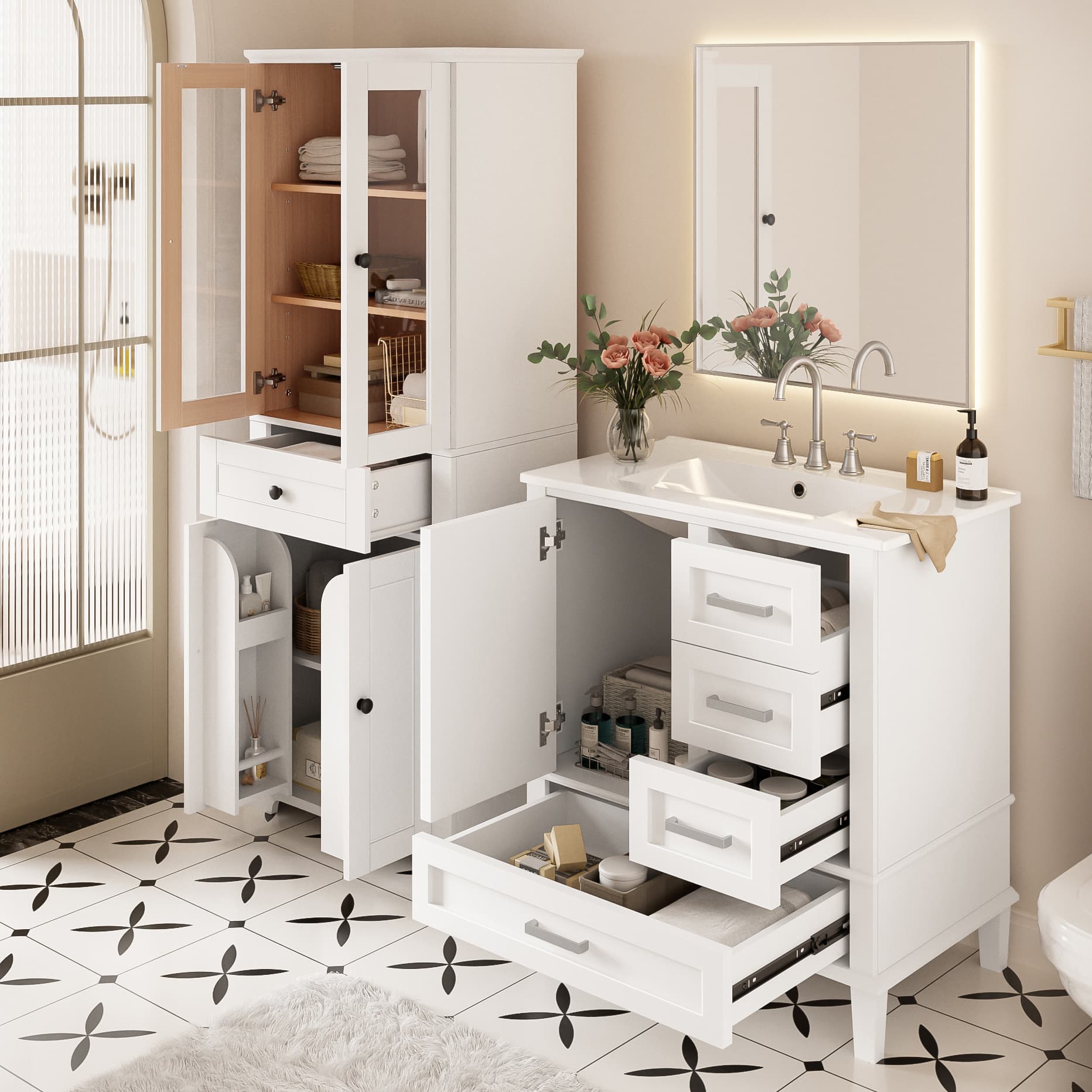 Ama Pear S-BC-02 Bathroom-Wall-Cabinets - View #11