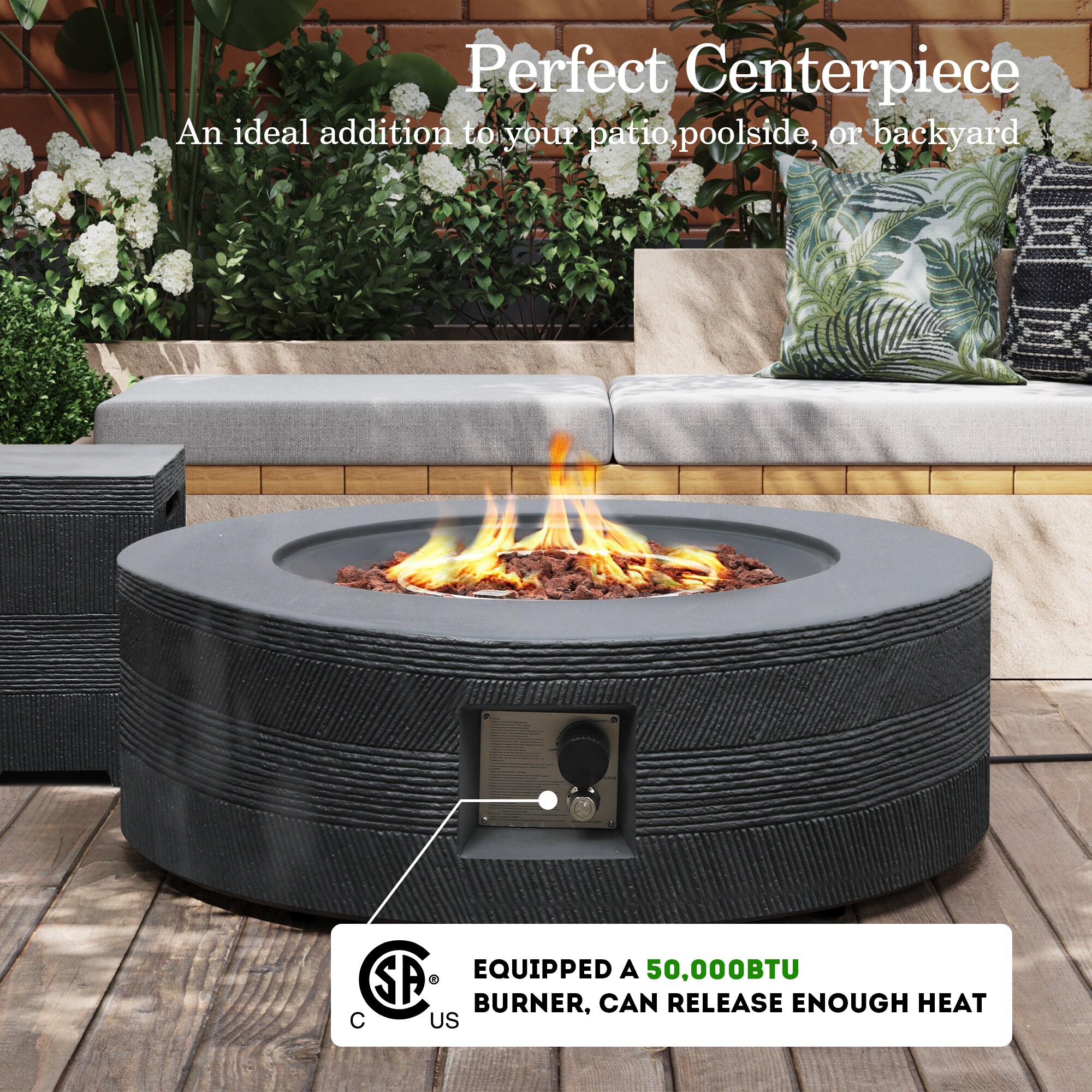 Patio Watcher LS-42MDK-XW-W Outdoor-Gas-Firepits - View #7