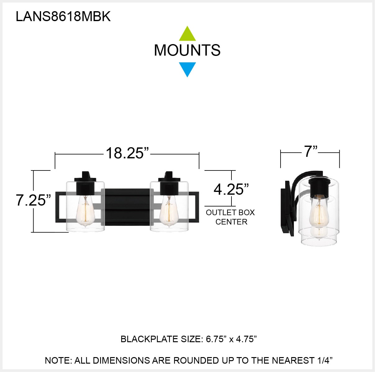 Quoizel LANS8618MBK b089995 - View #6