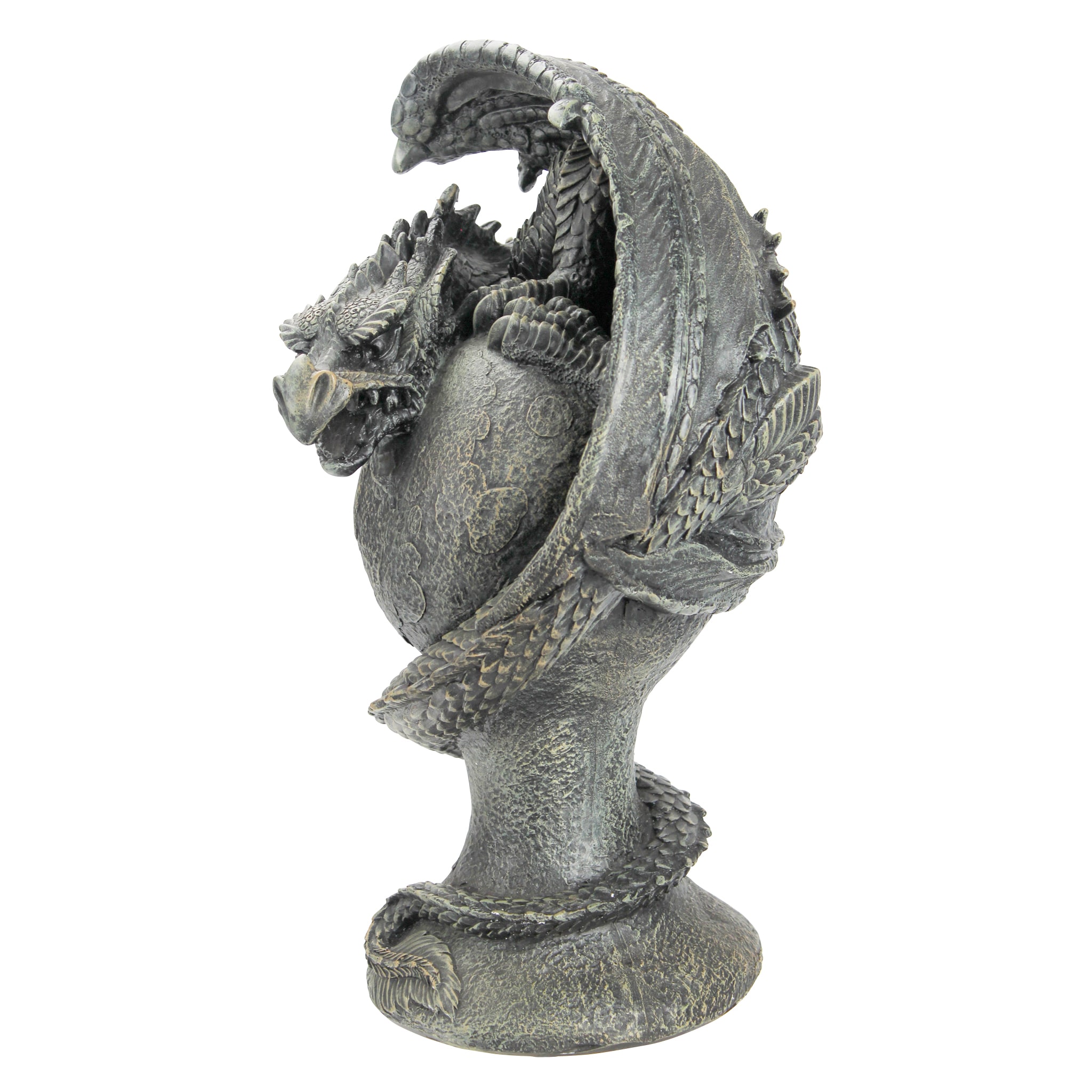 Design Toscano 18-in H x 8.5-in W Gray Dragon Garden Statue at Lowes.com