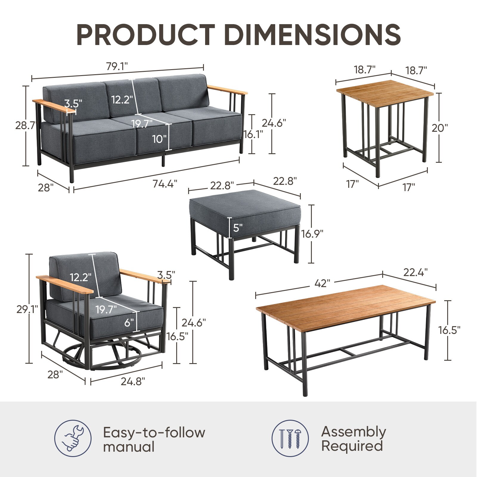 Rilyson FSAC1320605040-3 Patio-Conversation-Sets - View #10