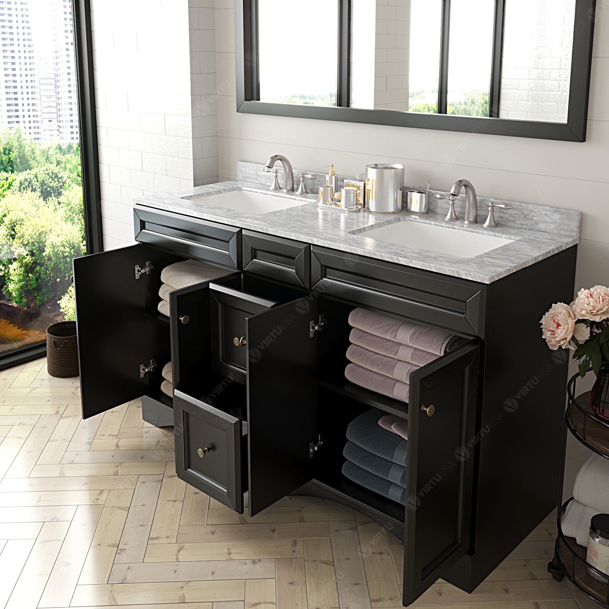 Virtu USA ED-25060-WMSQ-ES Bath-Vanity-Combo - View #4