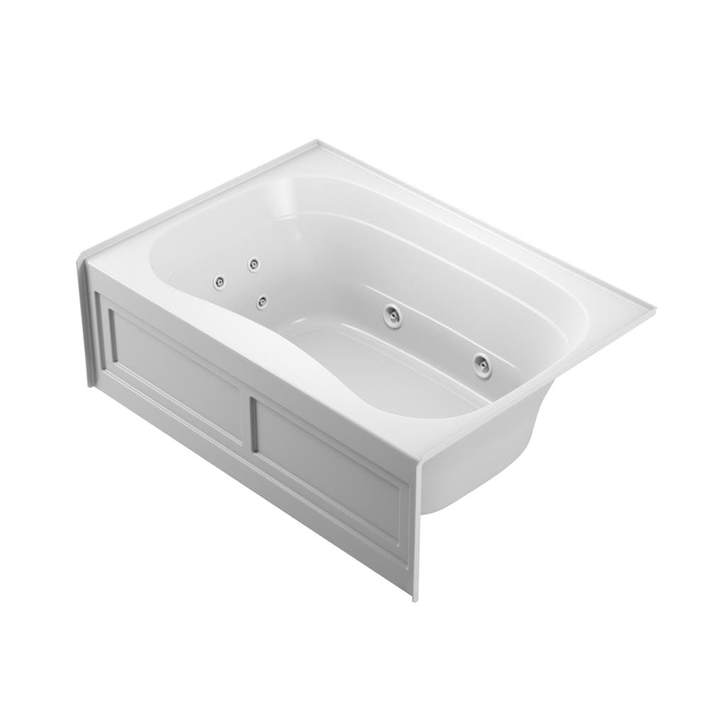 Jacuzzi SGS6042WCF2XXW SIGNA 42-in W x 60-in L White Acrylic Rectangular Center Drain Alcove Whirlpool Tub