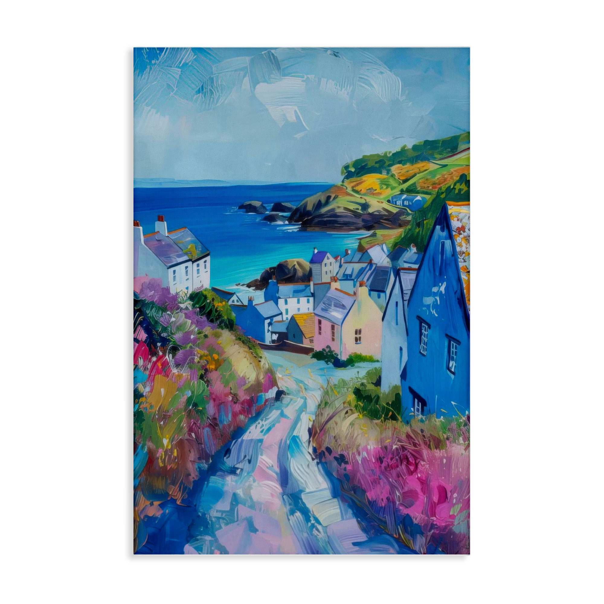 Stupell Industries BT-727-CN-30X45 Seaside Town Overlook Canvas design by LSR Design Studio