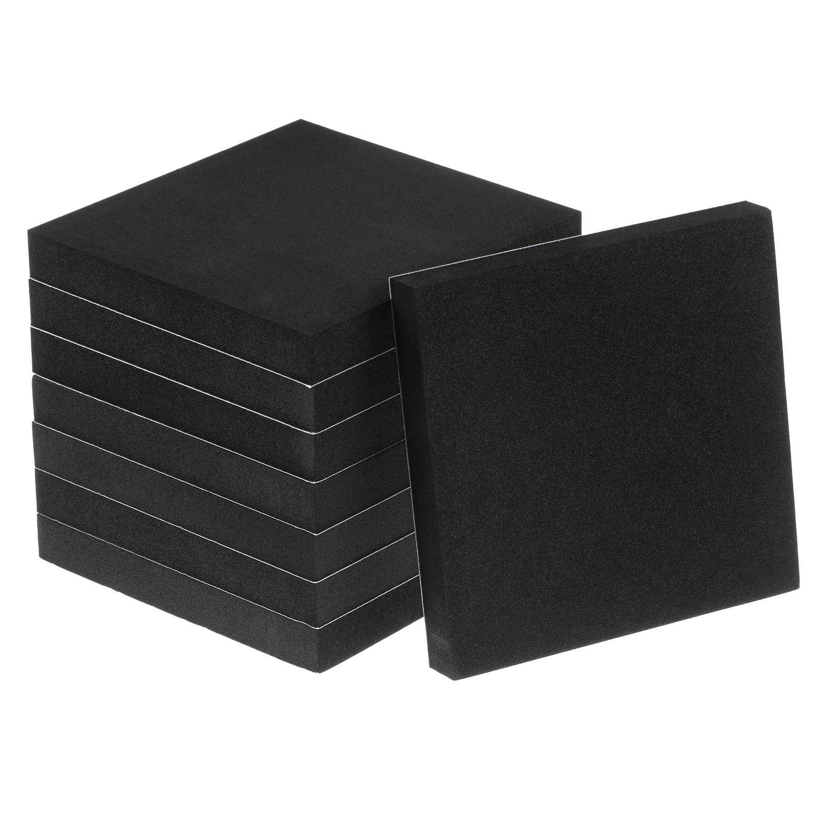 Unique Bargains 8pcs Adhesive Foam Padding Sheets 1/2 Inch Thick x 4 Inch Long Square EVA Foam Sheet Self Stick Non-Slip Anti Vibration Pads Anti-Skid Noise