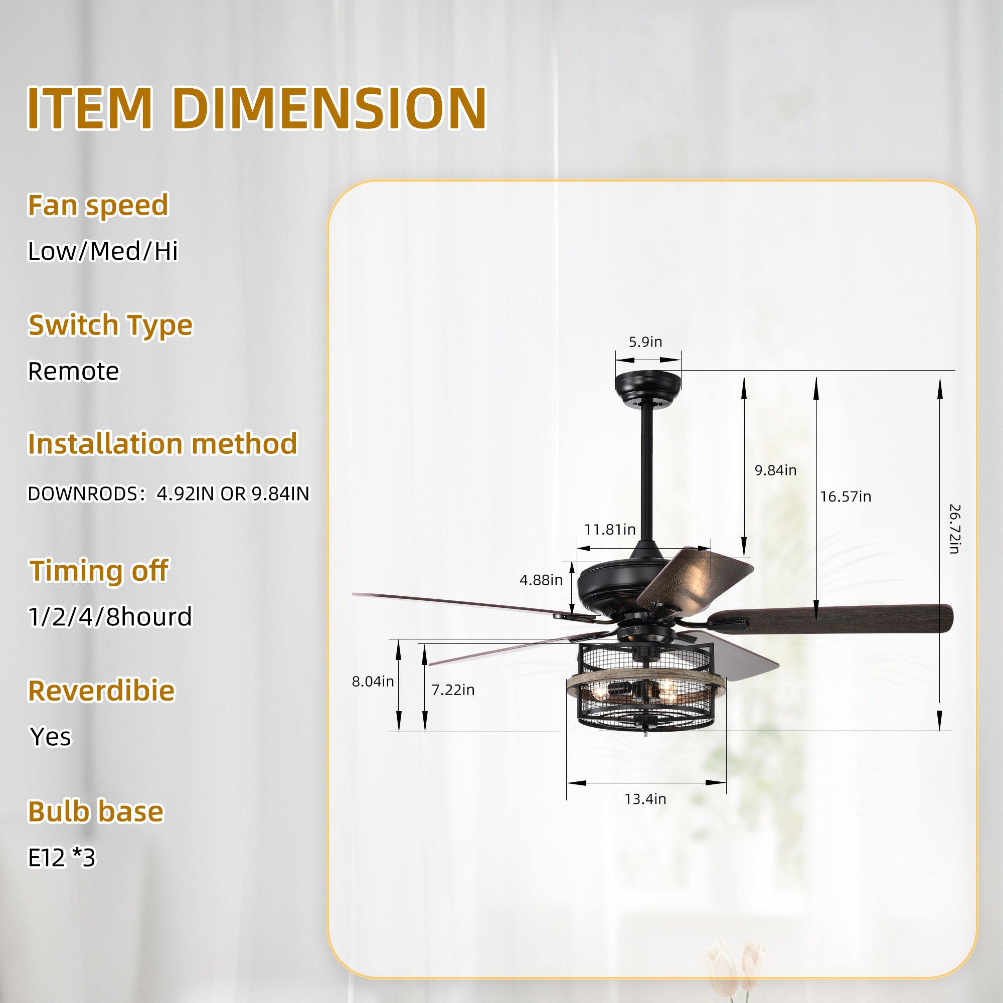 SINOFURN SYB570087MB Ceiling-Fans - View #5