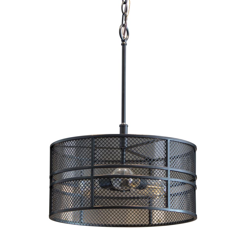 mesh drum chandelier