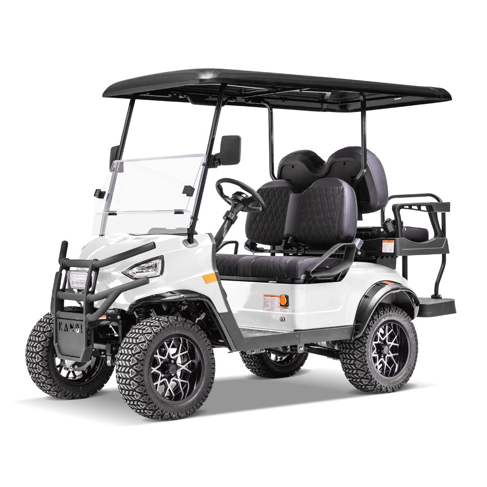 KANDI 4 Seat Electric Golf Cart- White in the UTVs & Golf Carts
