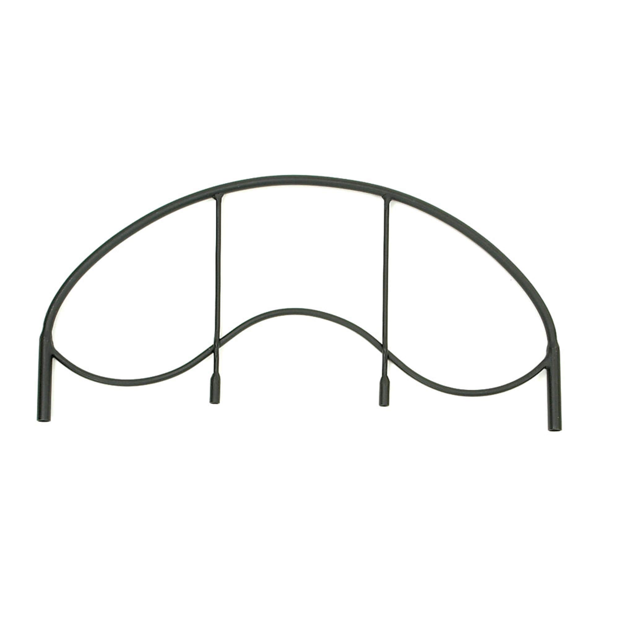 77-Inch Black Wrought Iron Wave Garden Trellis