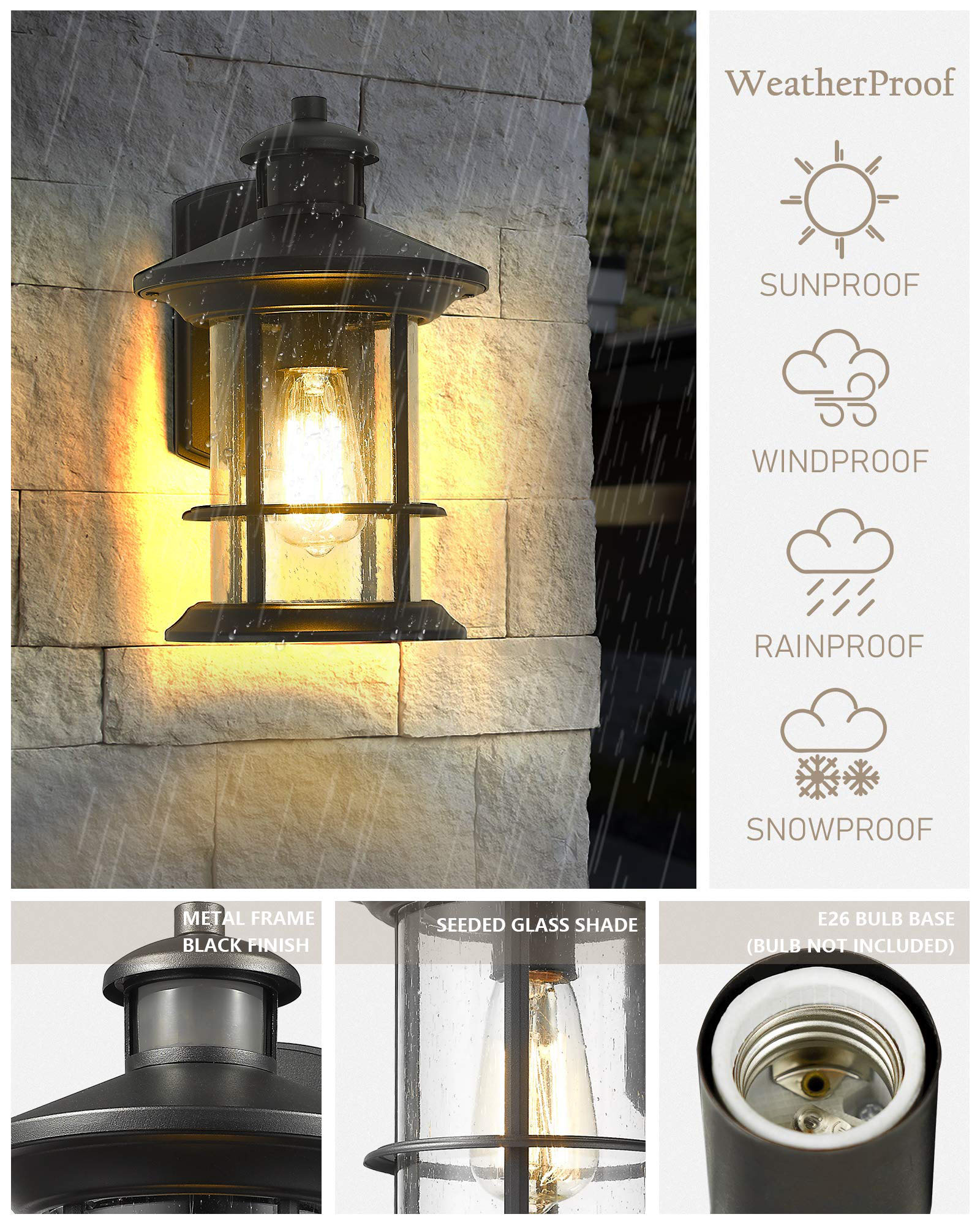 LTMATE LS4FW39B-SE BK Outdoor-Wall-Lighting - View #2