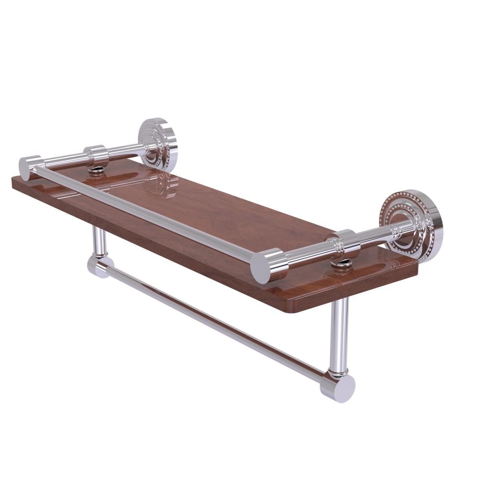 Allied Brass DT-1TB-16-GAL-IRW-PC Dottingham Polished Chrome Wall mount Bathroom Shelf ( 16-in x 5-in x 5-in )