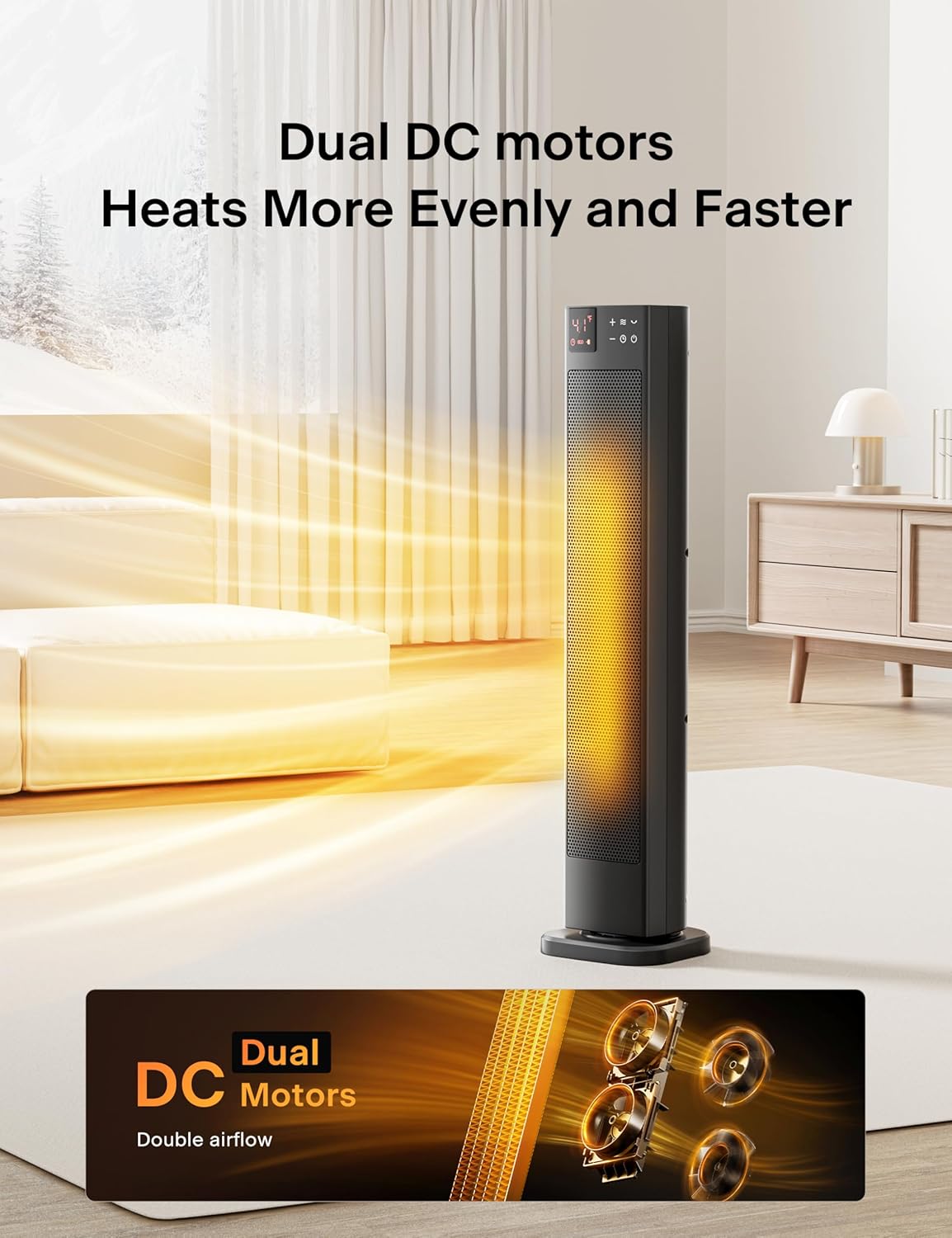 PELONIS PHF15RSAPH30 Portable-Electric-Heat - View #3