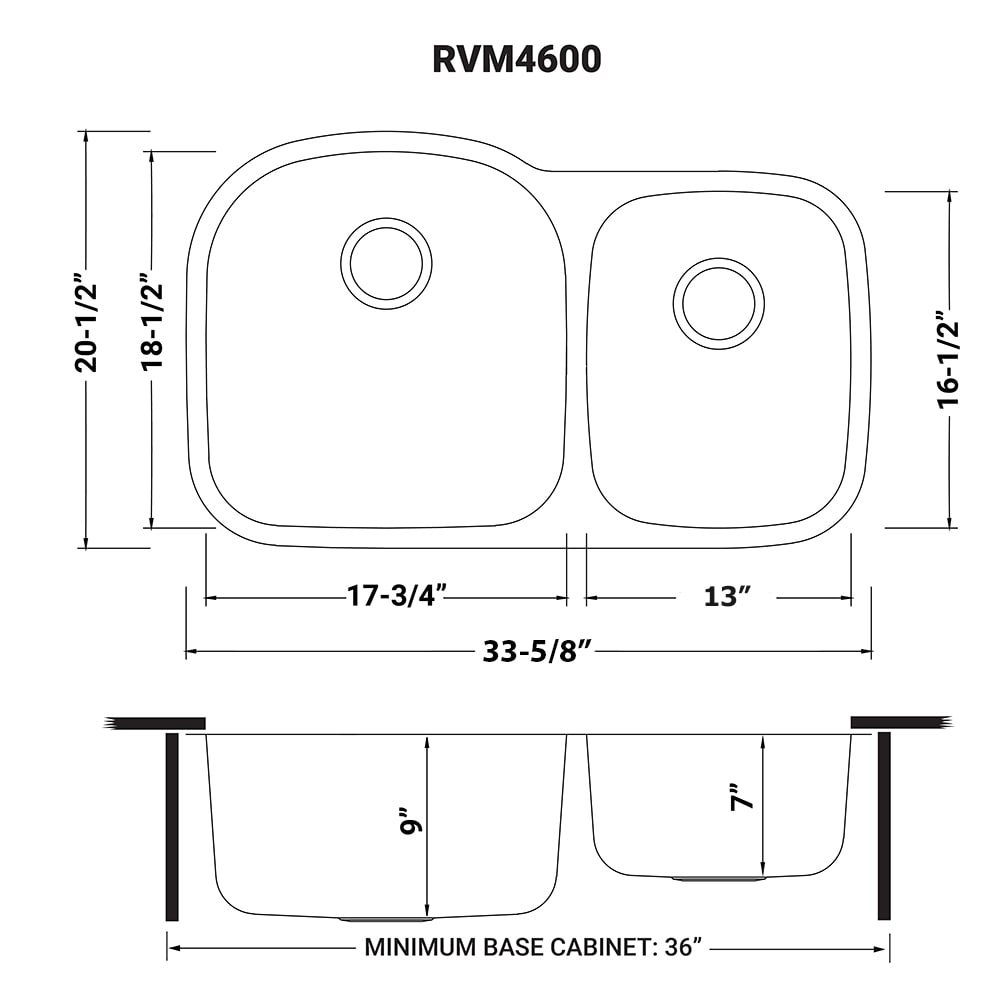 Ruvati RVM4600 Kitchen-Sinks - View #12