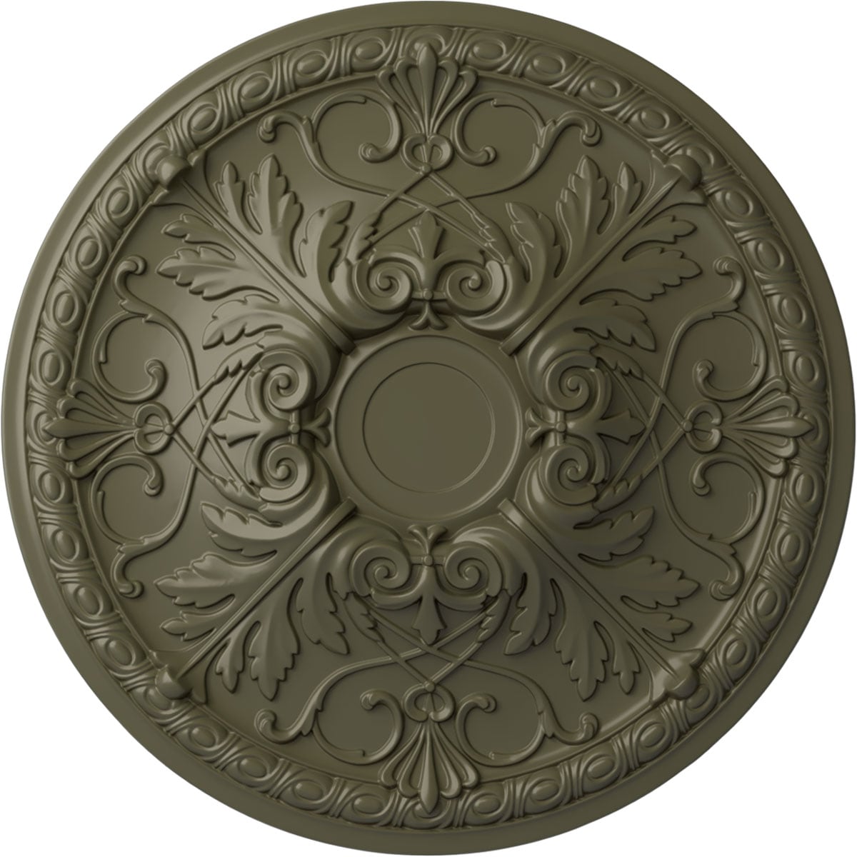 Ekena Millwork CM26TNPTF Tristan 26-in W x 26-in L Painted Turtle Polyurethane Whole Ceiling Medallion