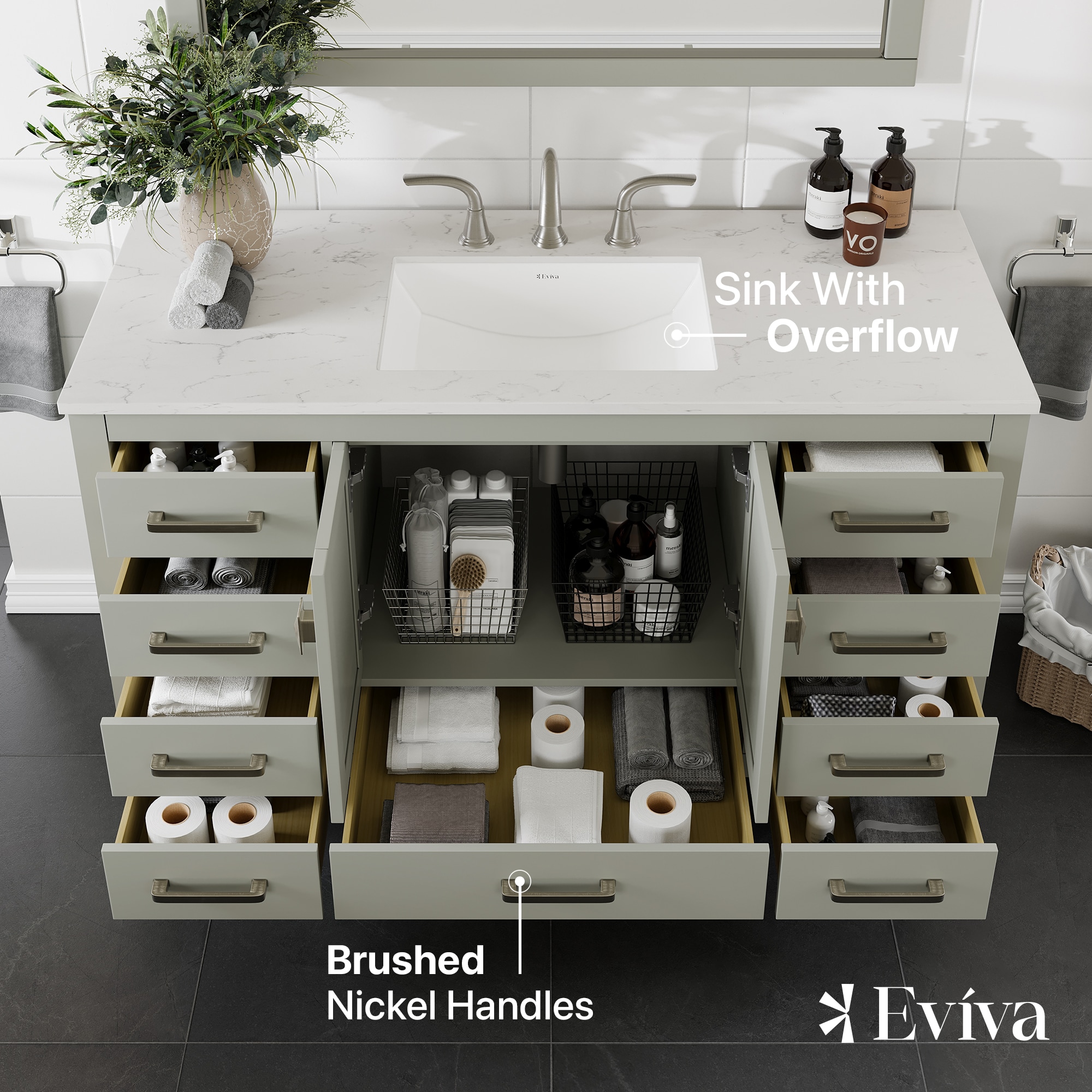 Eviva EVVN412-54GR-Q Bath-Vanity-Combo - View #3