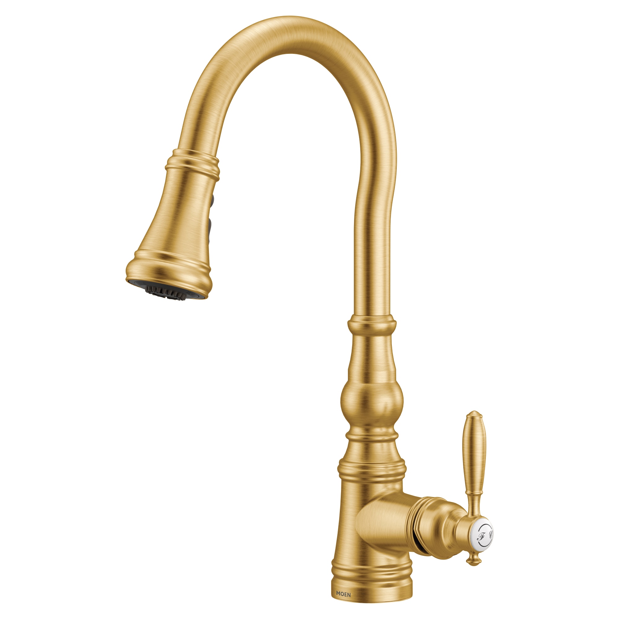 Moen Weymouth Brushed Gold Single Handle Pull Down Kitchen Faucet With   50137942 