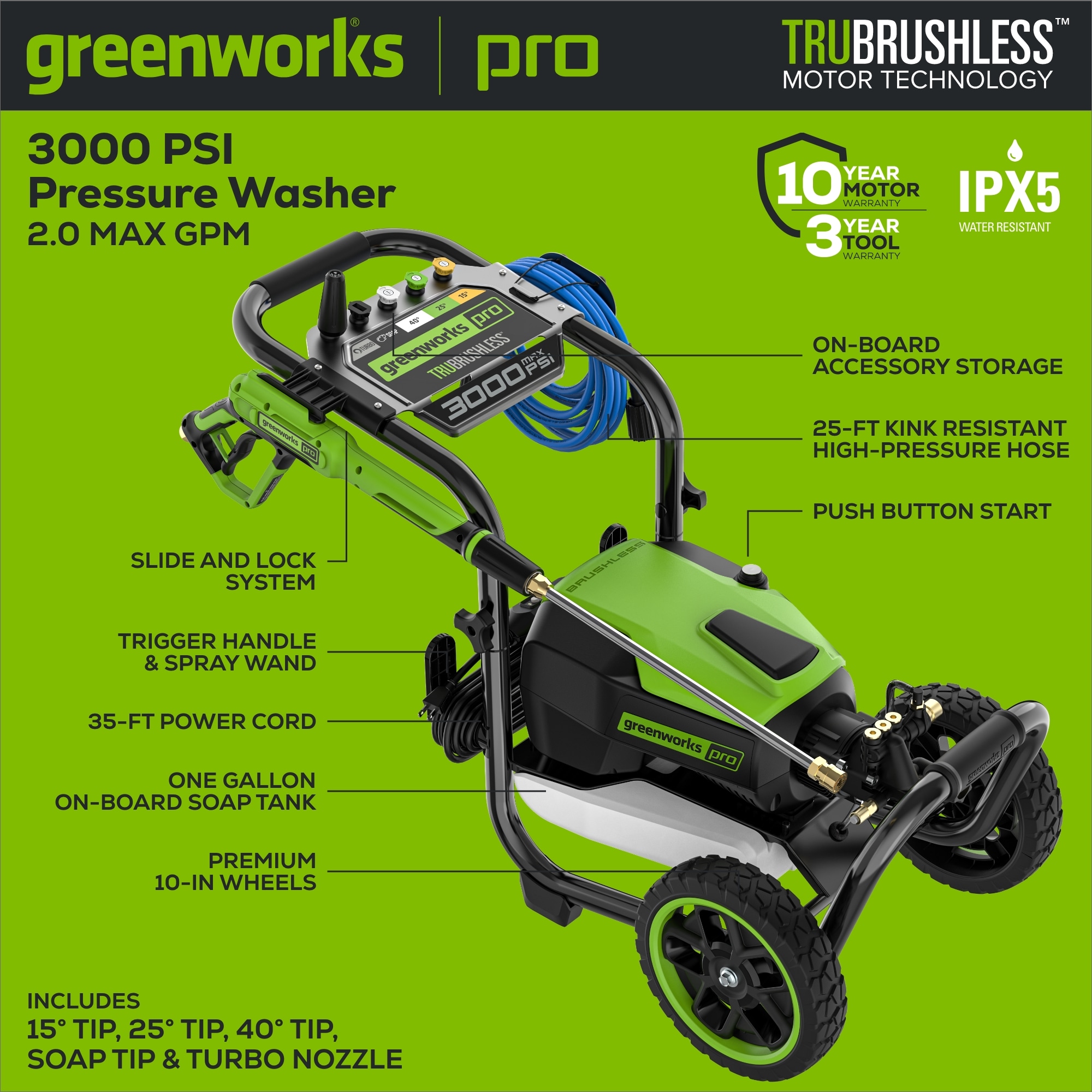 Greenworks Pro GPW3000 Gas-Pressurewashers - View #5