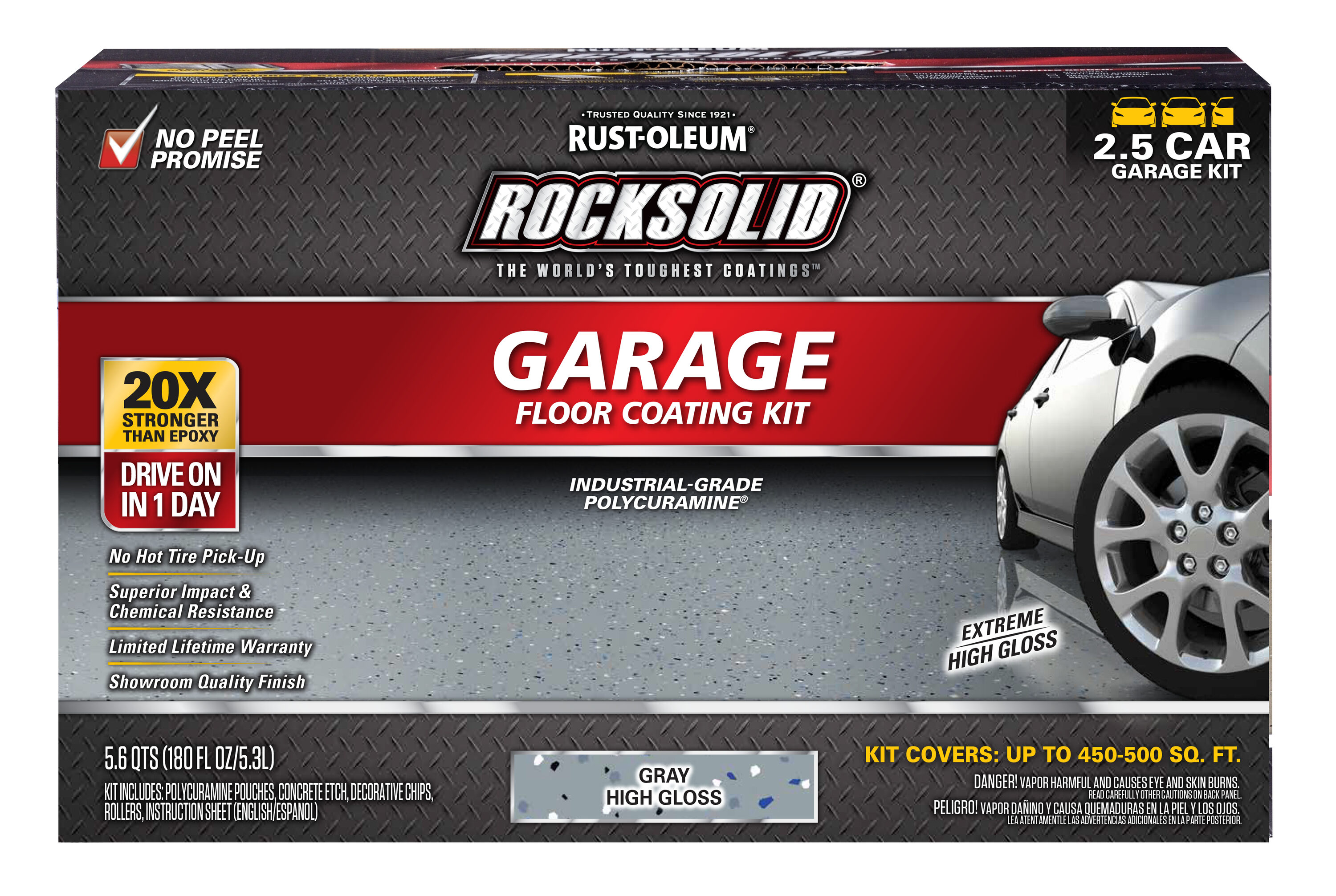 Rust Oleum RockSolid 2 Part Gray High Gloss Concrete And Garage Floor   66252523 