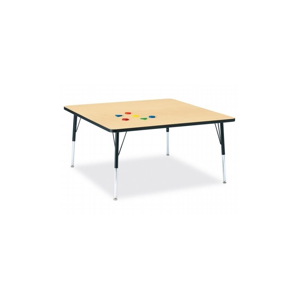 Jonti-Craft JNTC3548  6418JCT011 Ridgeline Kydz Activity Table- Square- 48 -in x 48 -in- 11 -in- 15 -in Ht- Maple