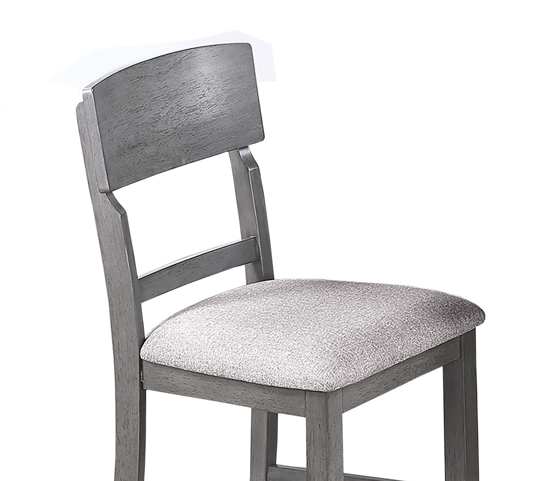 Blisstyle Gray Color High Chairs Modern Ladder Back Design Set of 2pc ...