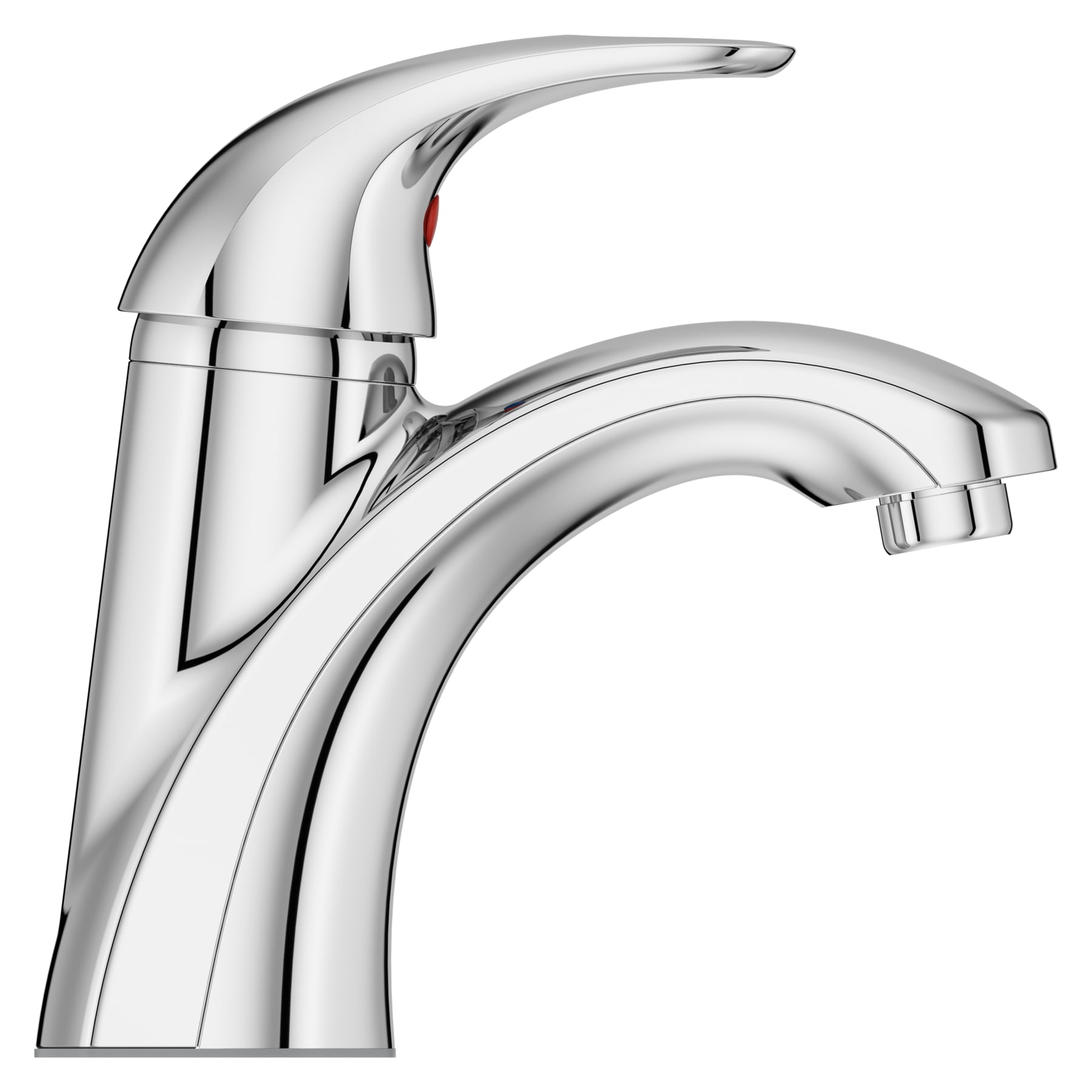 Polished Chrome High Arc Single Handle Bathroom Faucet