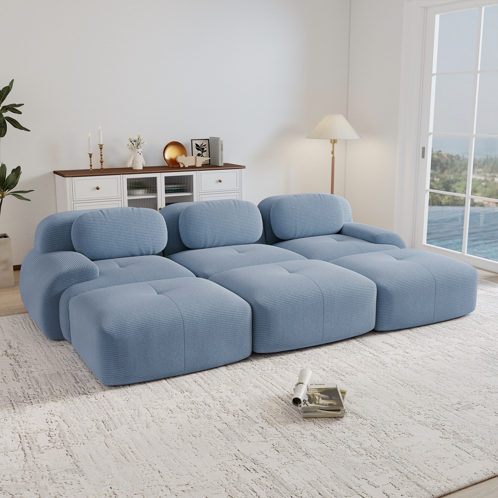 Homy Casa SMZO-GYU-BL Sofas-Loveseats - View #18