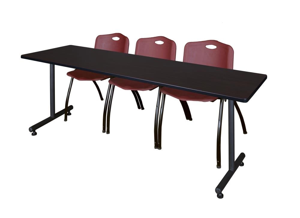 Regency MKTRCT8424MW47BY Training Brown 4-Person Training Table (84-in W x 29-in H)