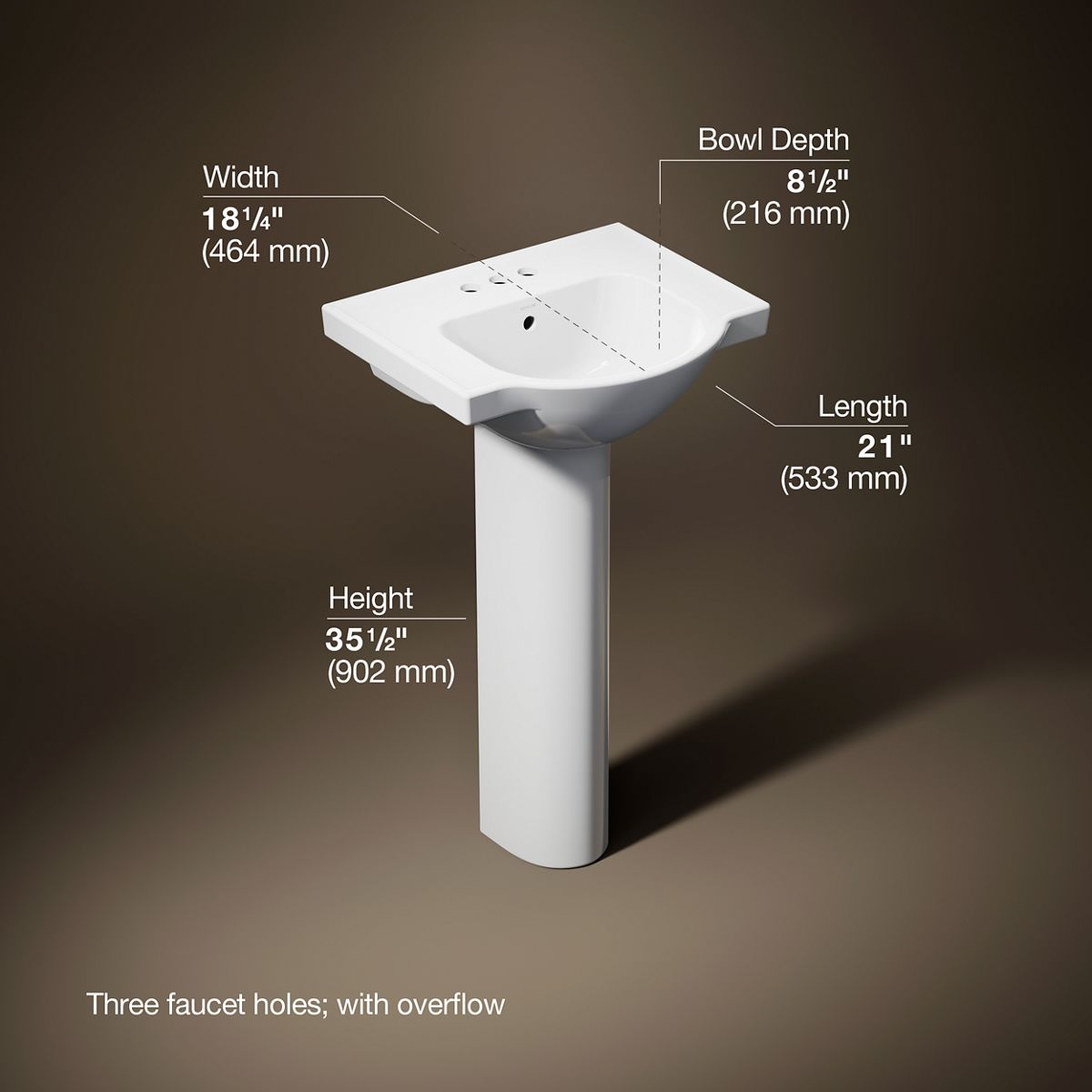 KOHLER 5265-4-0 Complete-Pedestal-Lavatories - View #3