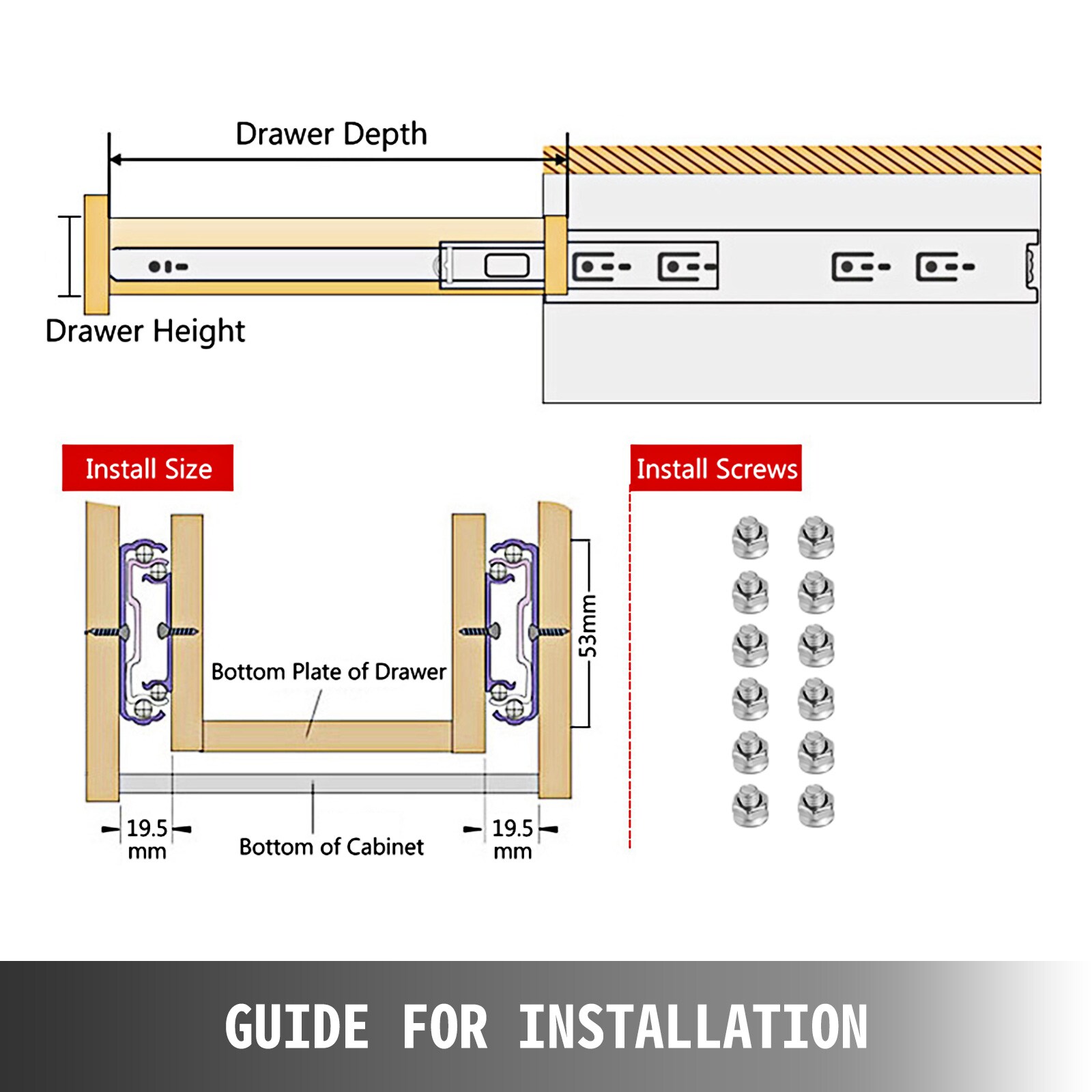 VEVOR CTDG40YC500B00001V0 Drawer-Slides - View #7