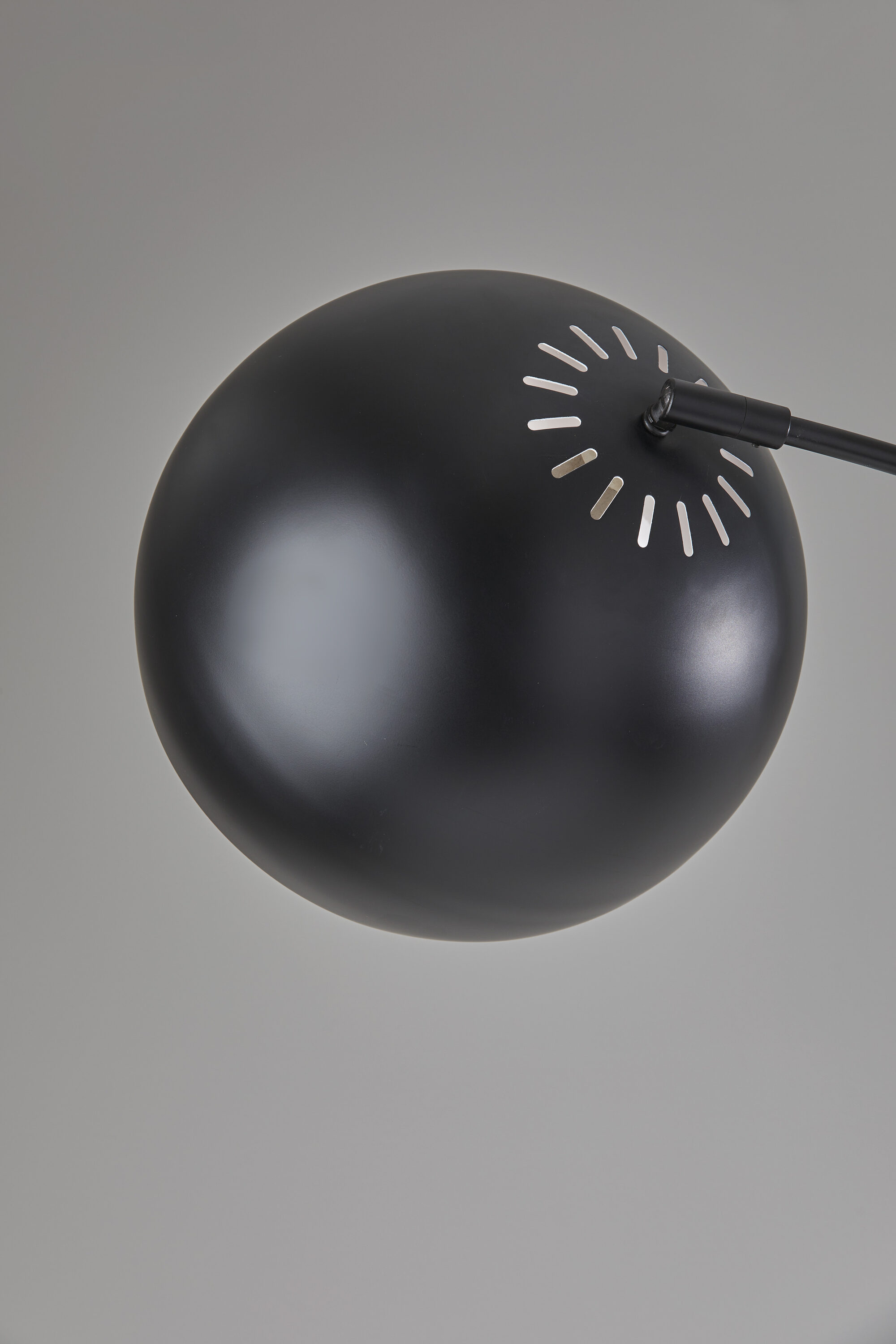 Astoria Modern Black Arc Floor Lamp with Marble Base