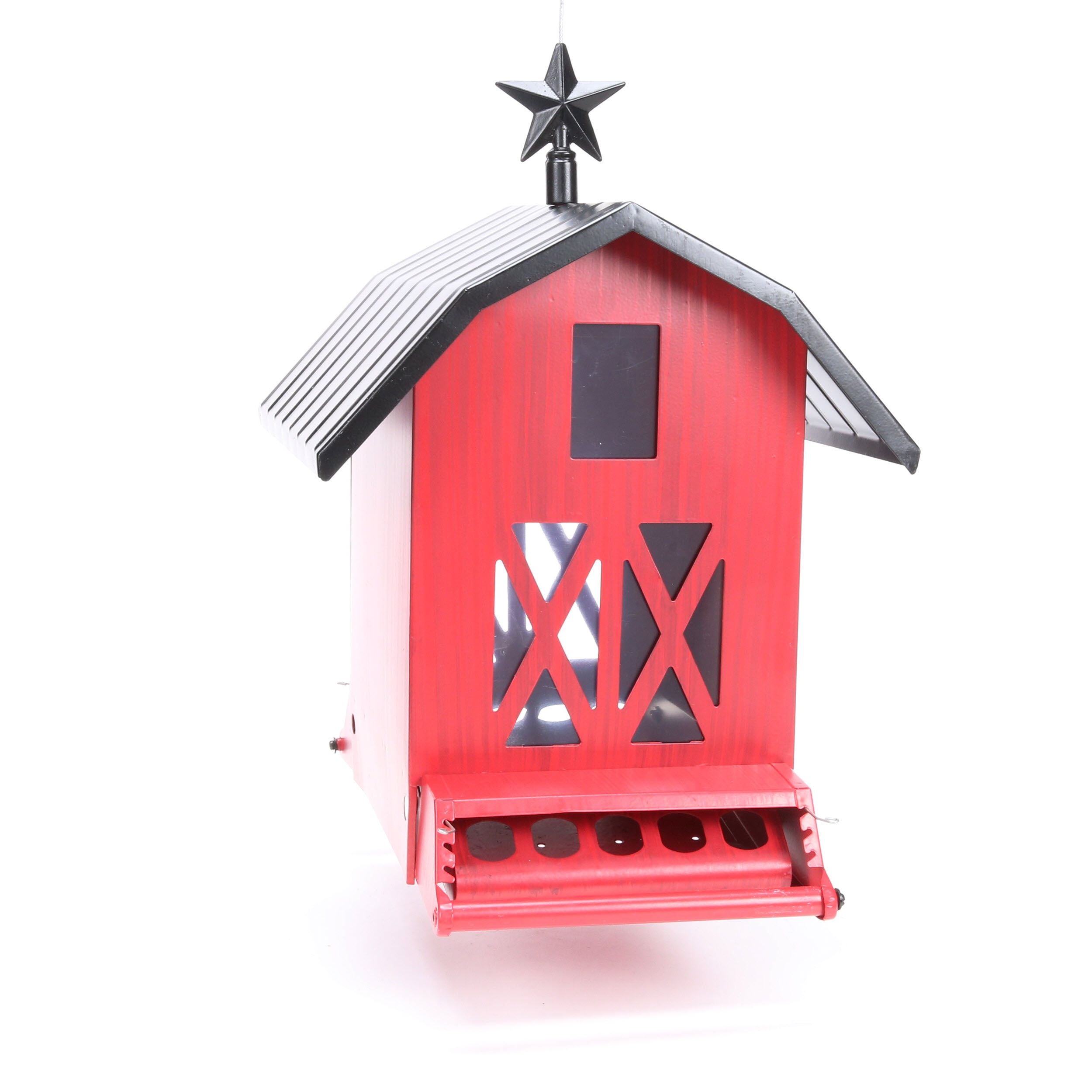 NEW 9061 LARGE RED GREEN BARN HANGING BIRD FEEDER SALE NEW SALE 6990865 