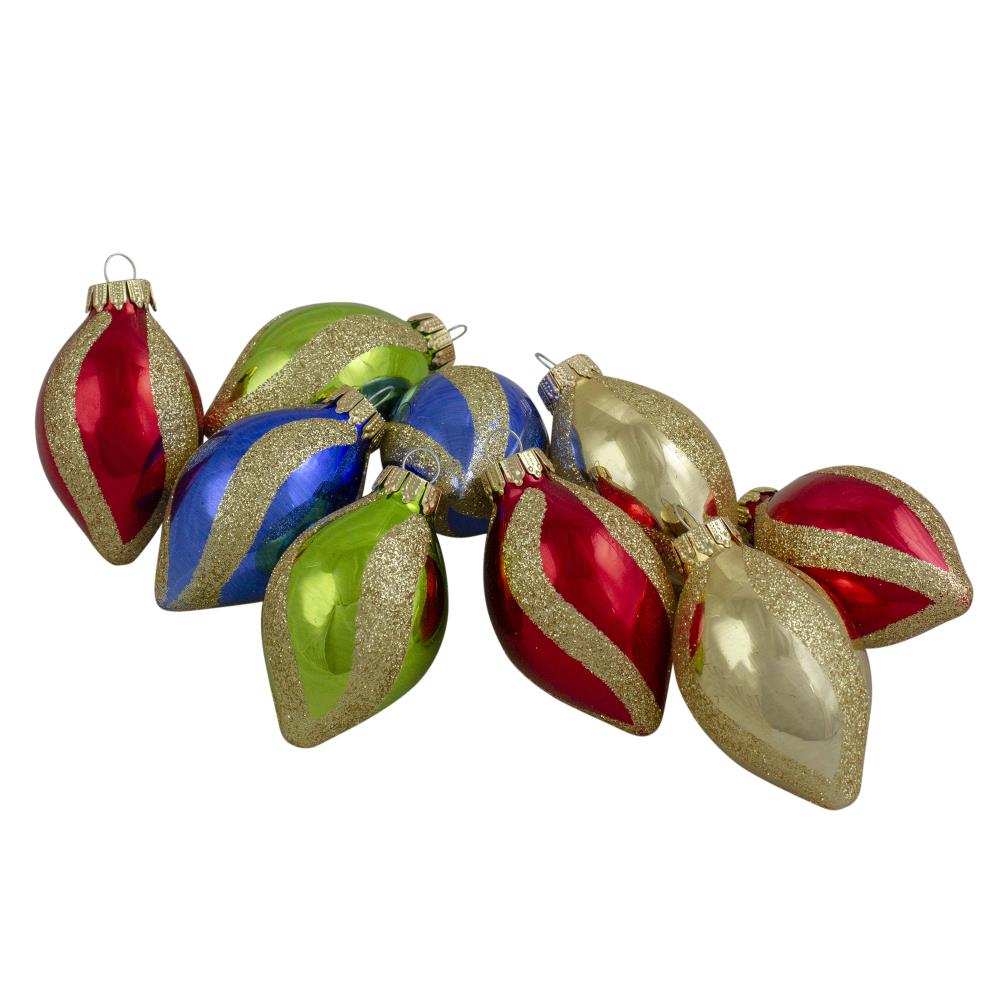 9-Pack Multiple Colors/Finishes Assorted Standard Indoor Ornament Set | - Northlight 33816721